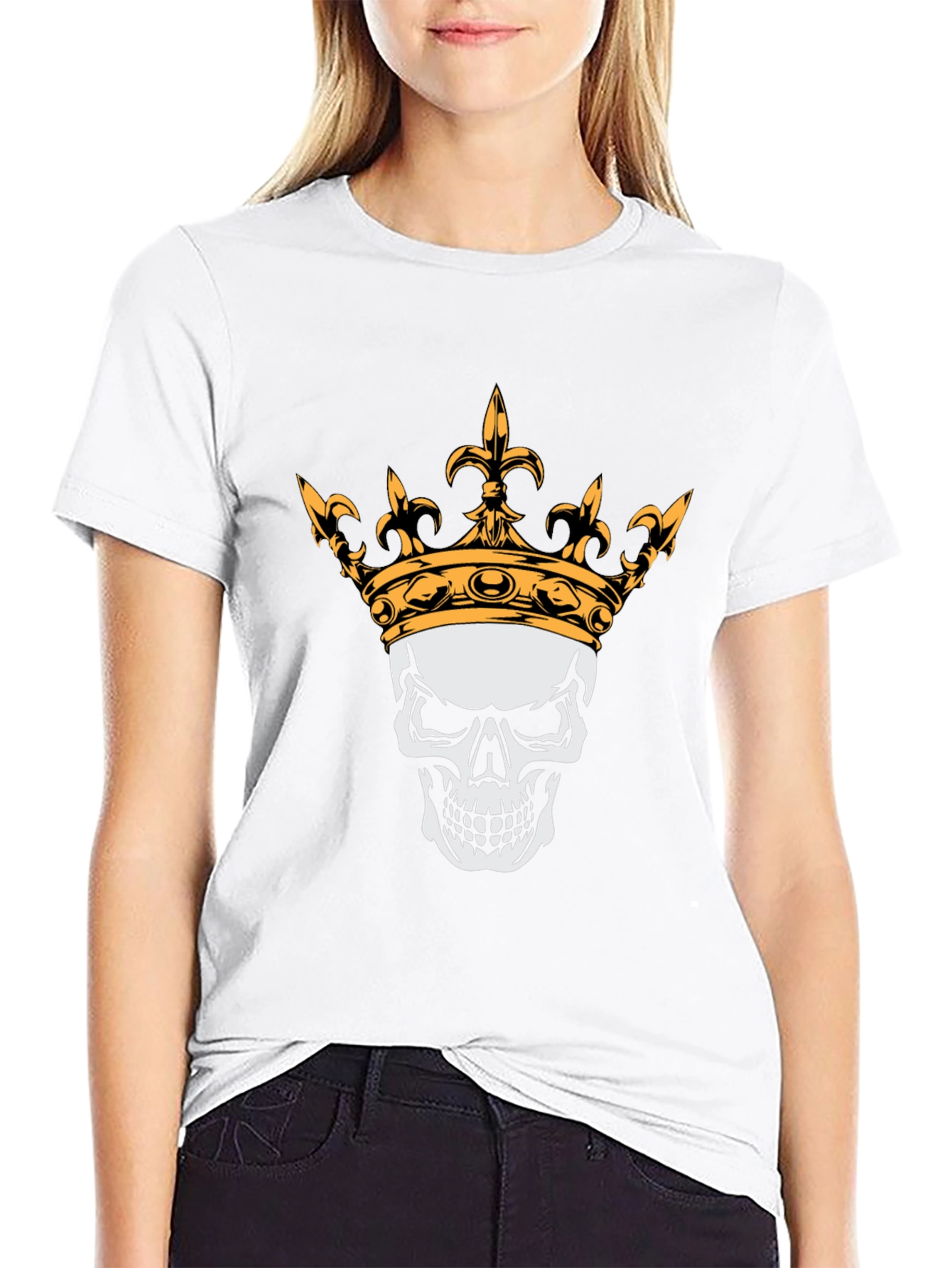 Skull Crown Graphic Tee - Mens Black T-Shirt