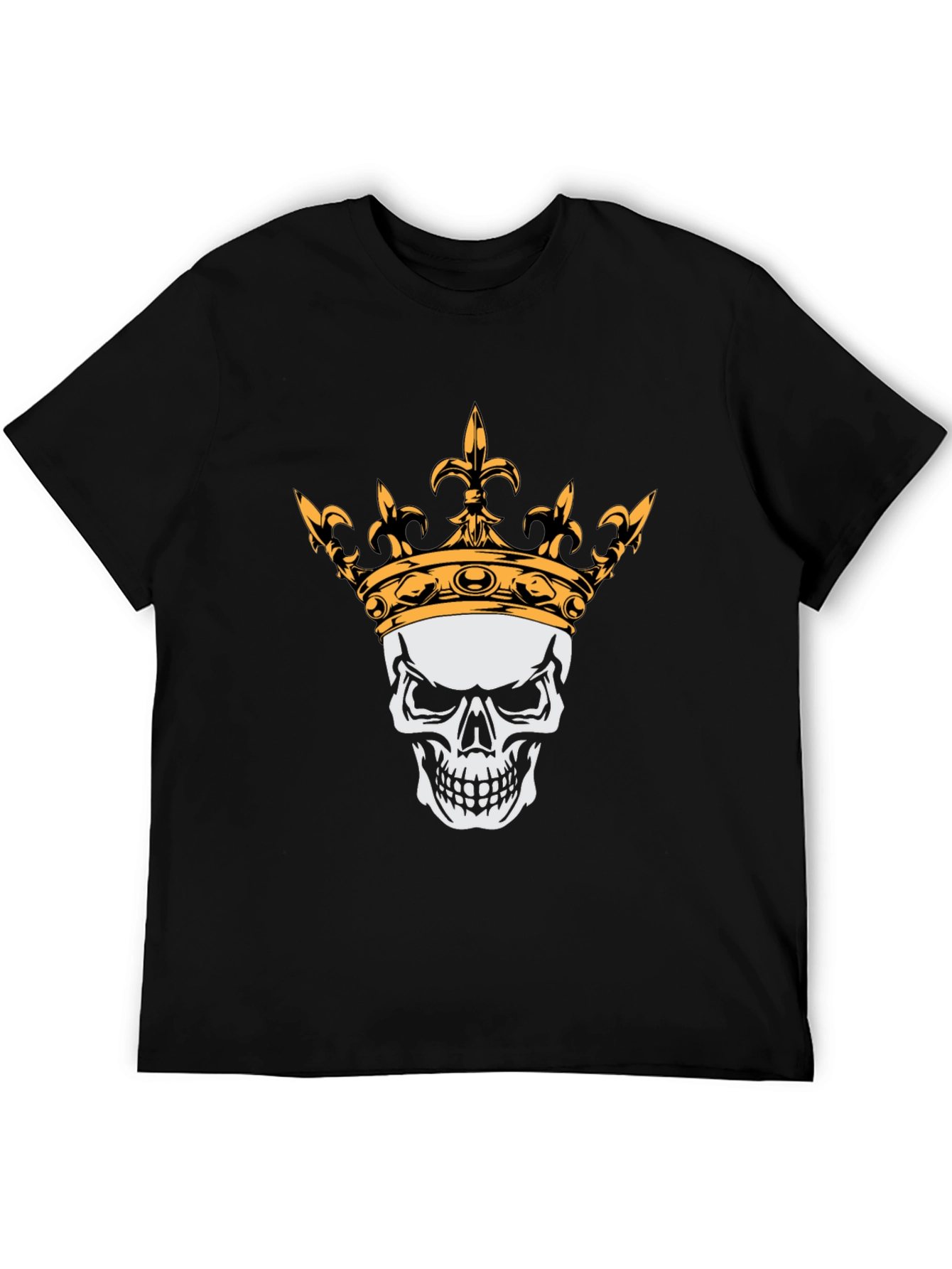 Skull Crown Graphic Tee - Mens Black T-Shirt