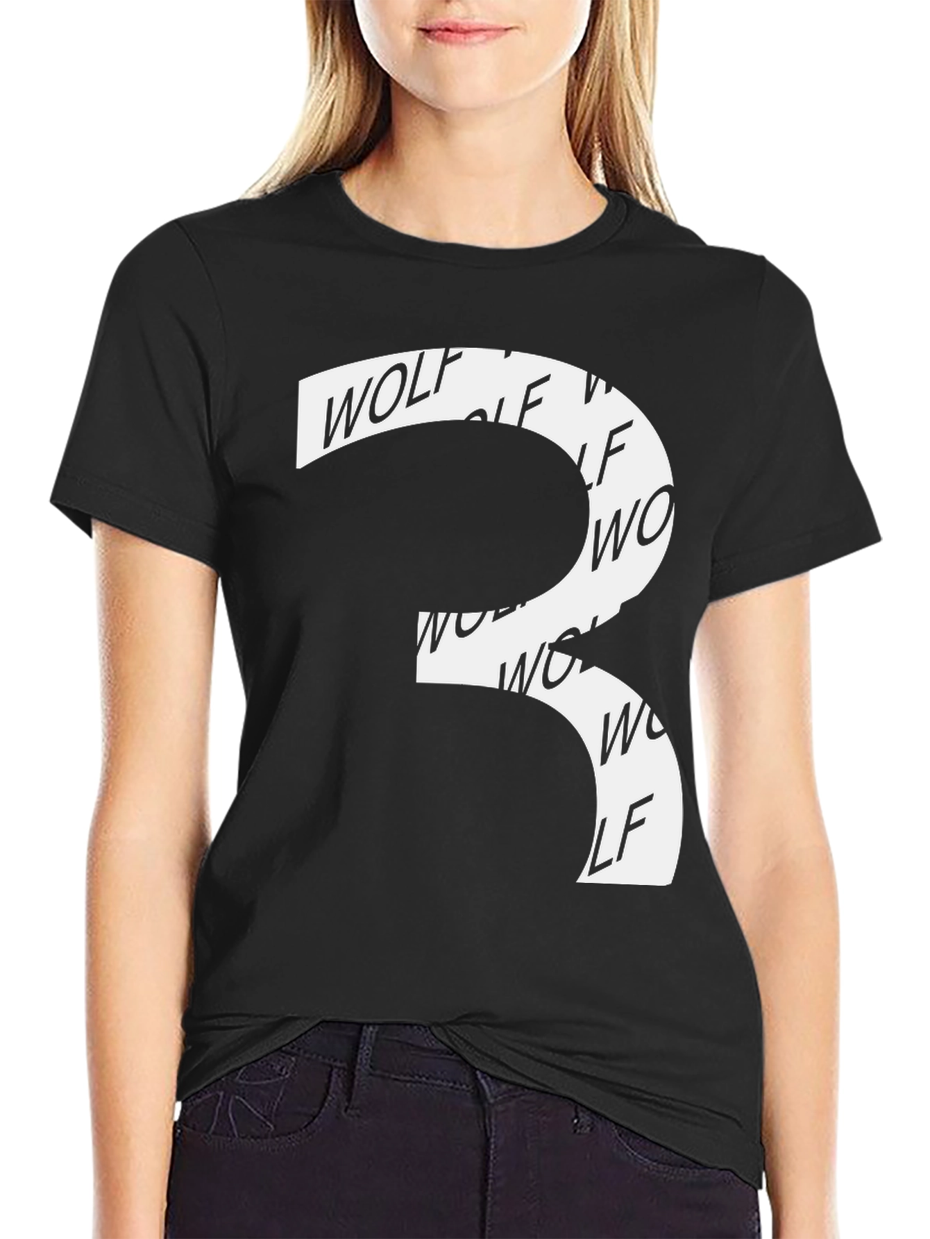 Wolf Graphic Black T-Shirt - Unique Design