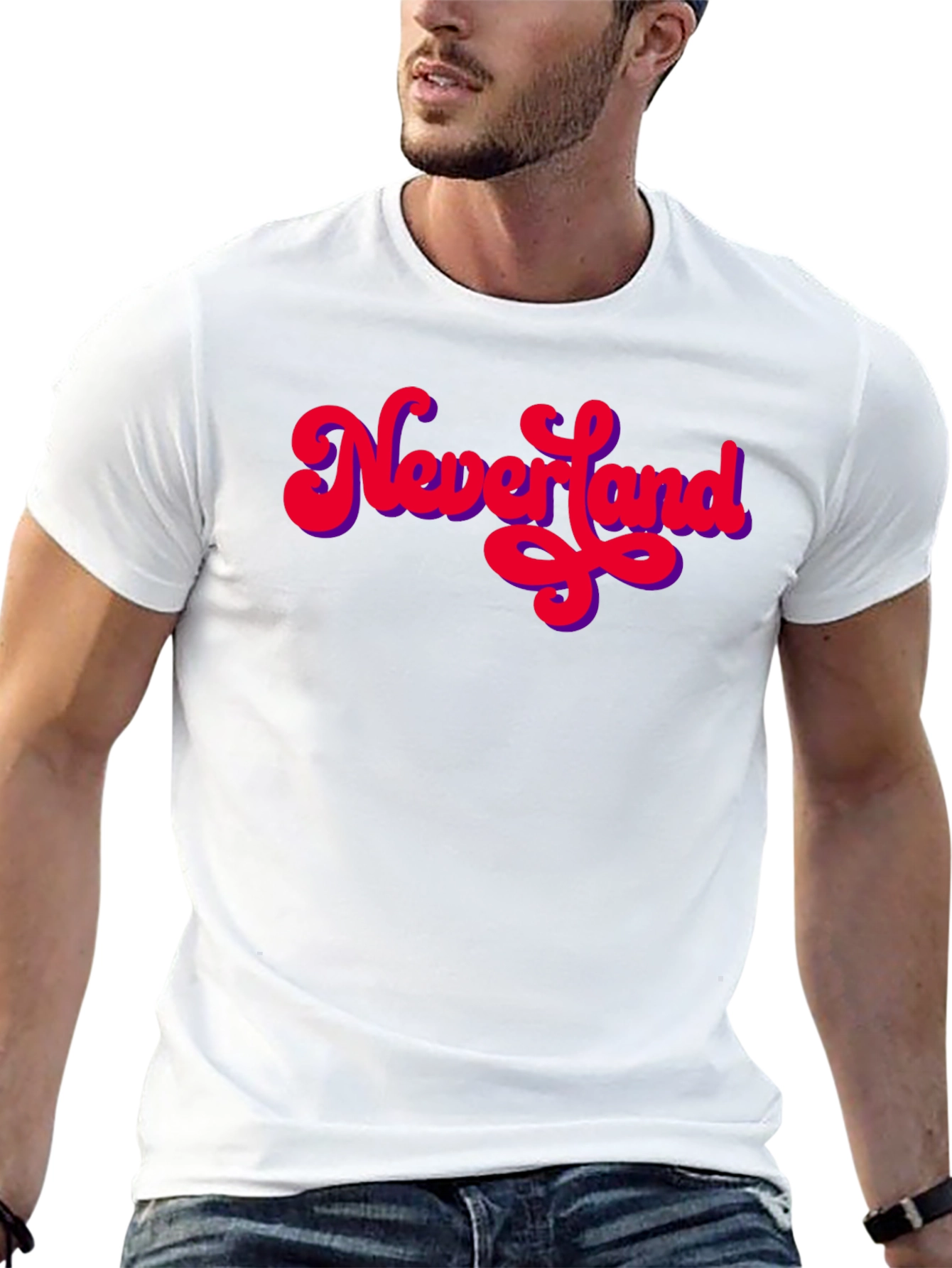 Neverland Retro T-Shirt - Black Crew Neck Tee