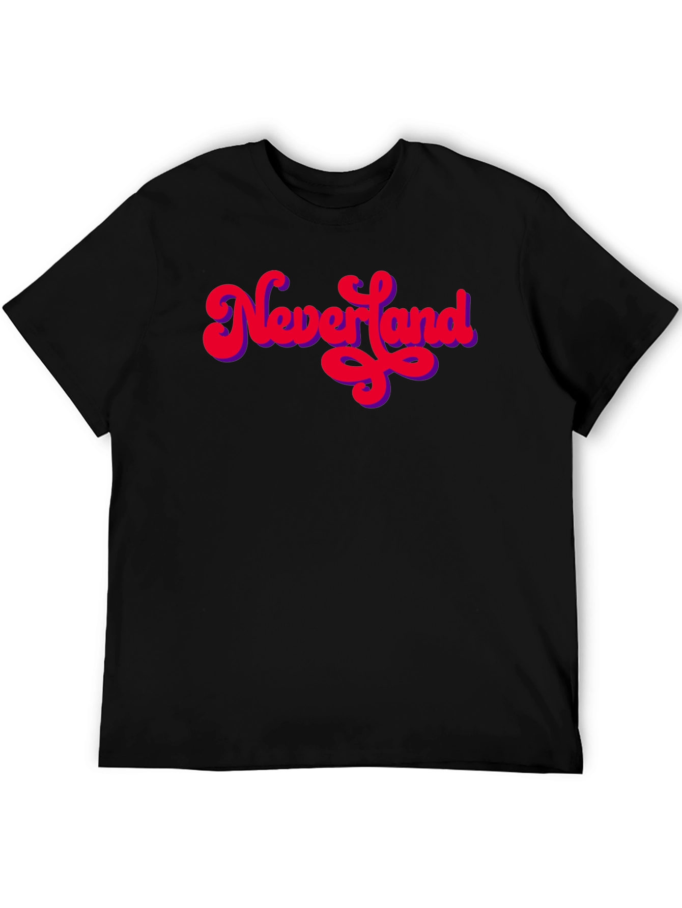 Neverland Retro T-Shirt - Black Crew Neck Tee