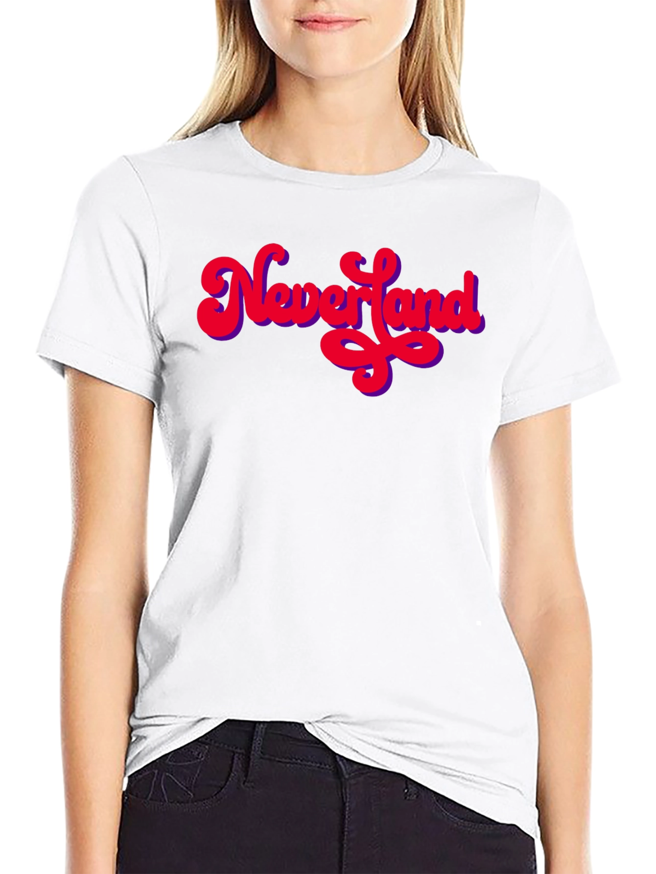 Neverland Retro T-Shirt - Black Crew Neck Tee