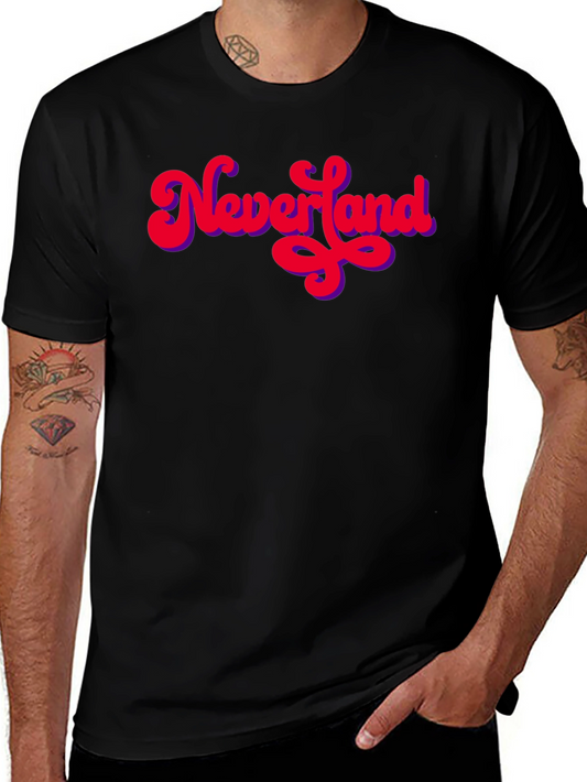 Neverland Retro T-Shirt - Black Crew Neck Tee