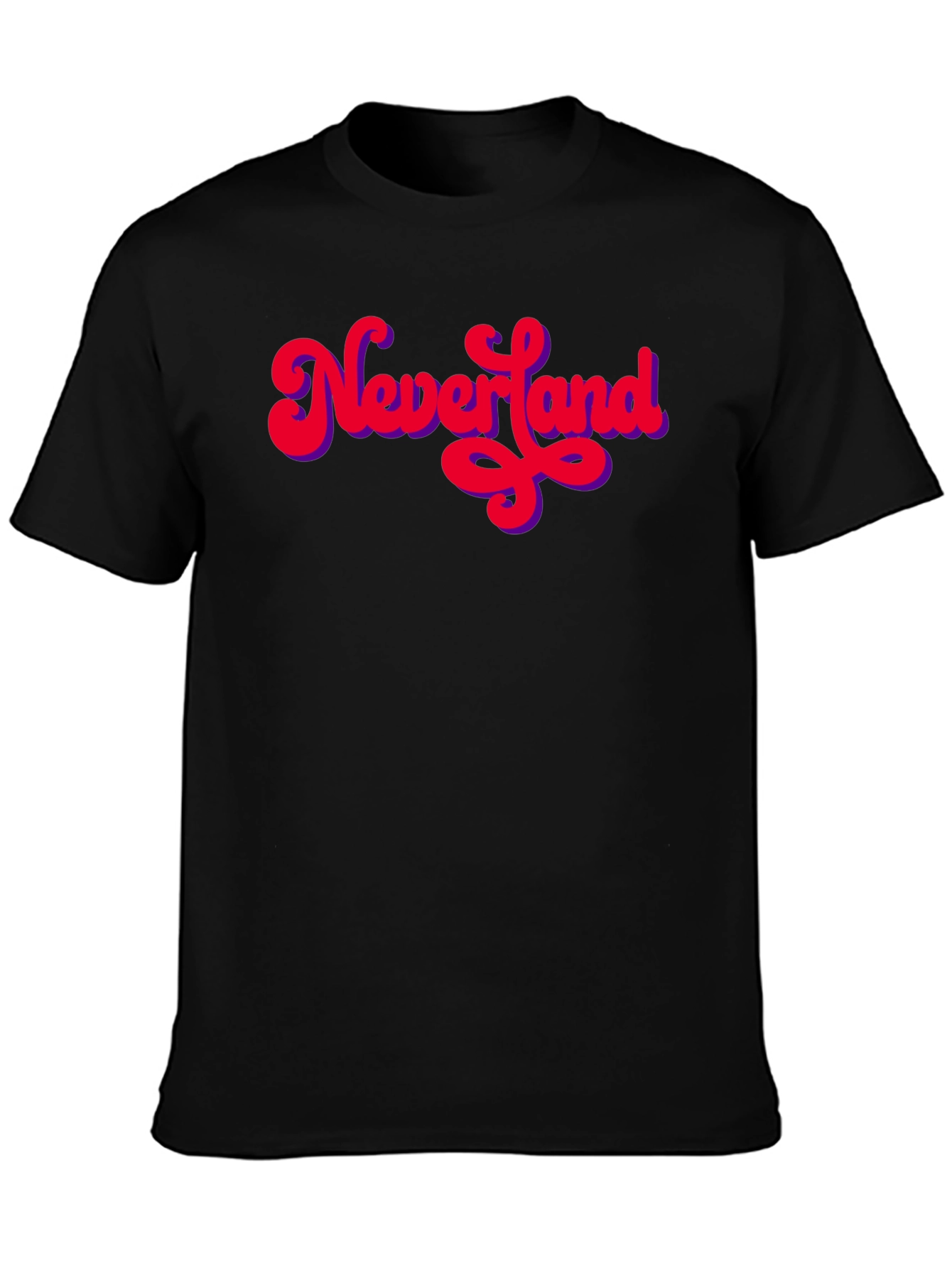 Neverland Retro T-Shirt - Black Crew Neck Tee