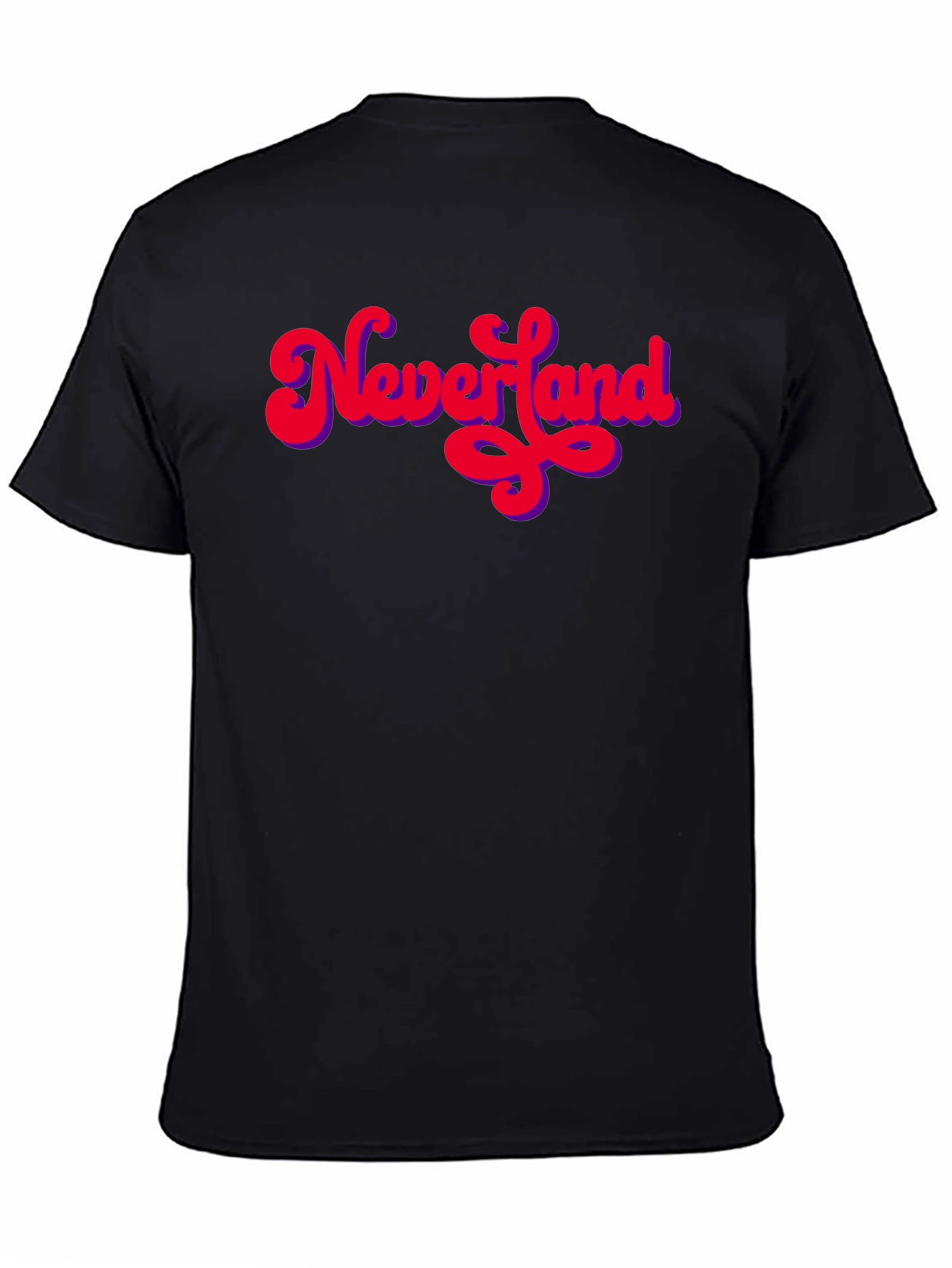 Neverland Retro T-Shirt - Black Crew Neck Tee