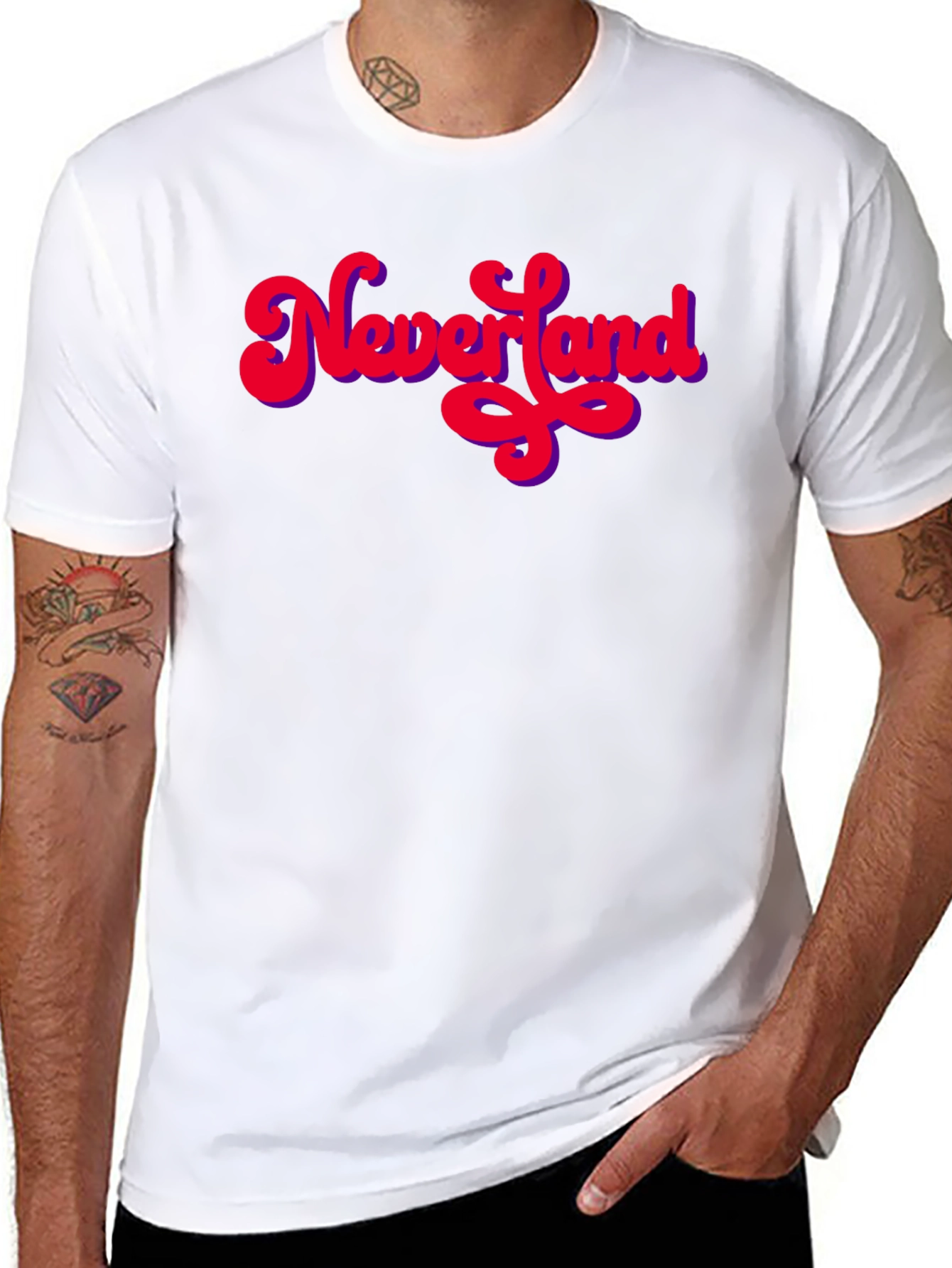 Neverland Retro T-Shirt - Black Crew Neck Tee