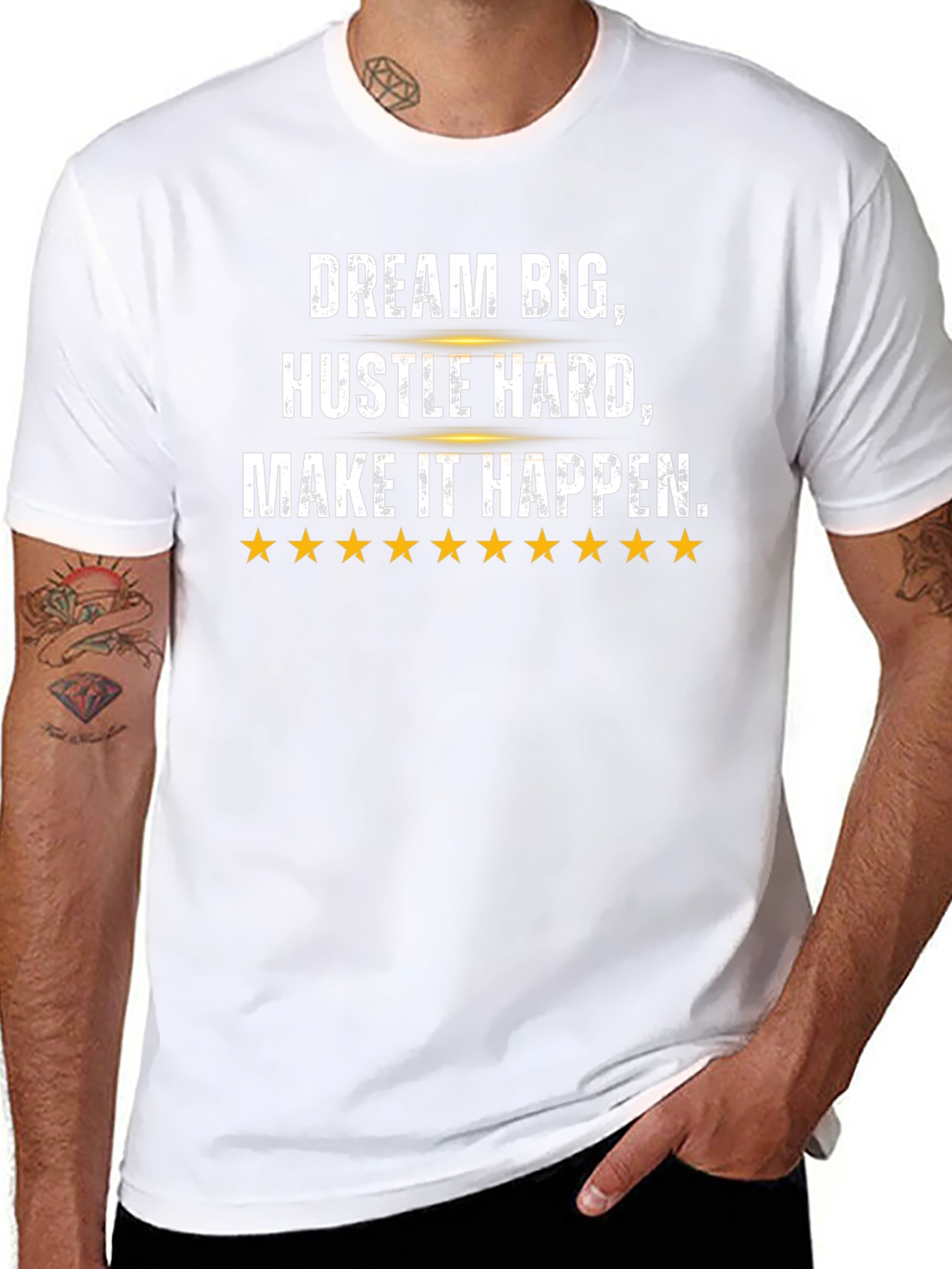 Dream Big Graphic Tee - Hustle Hard Motivation