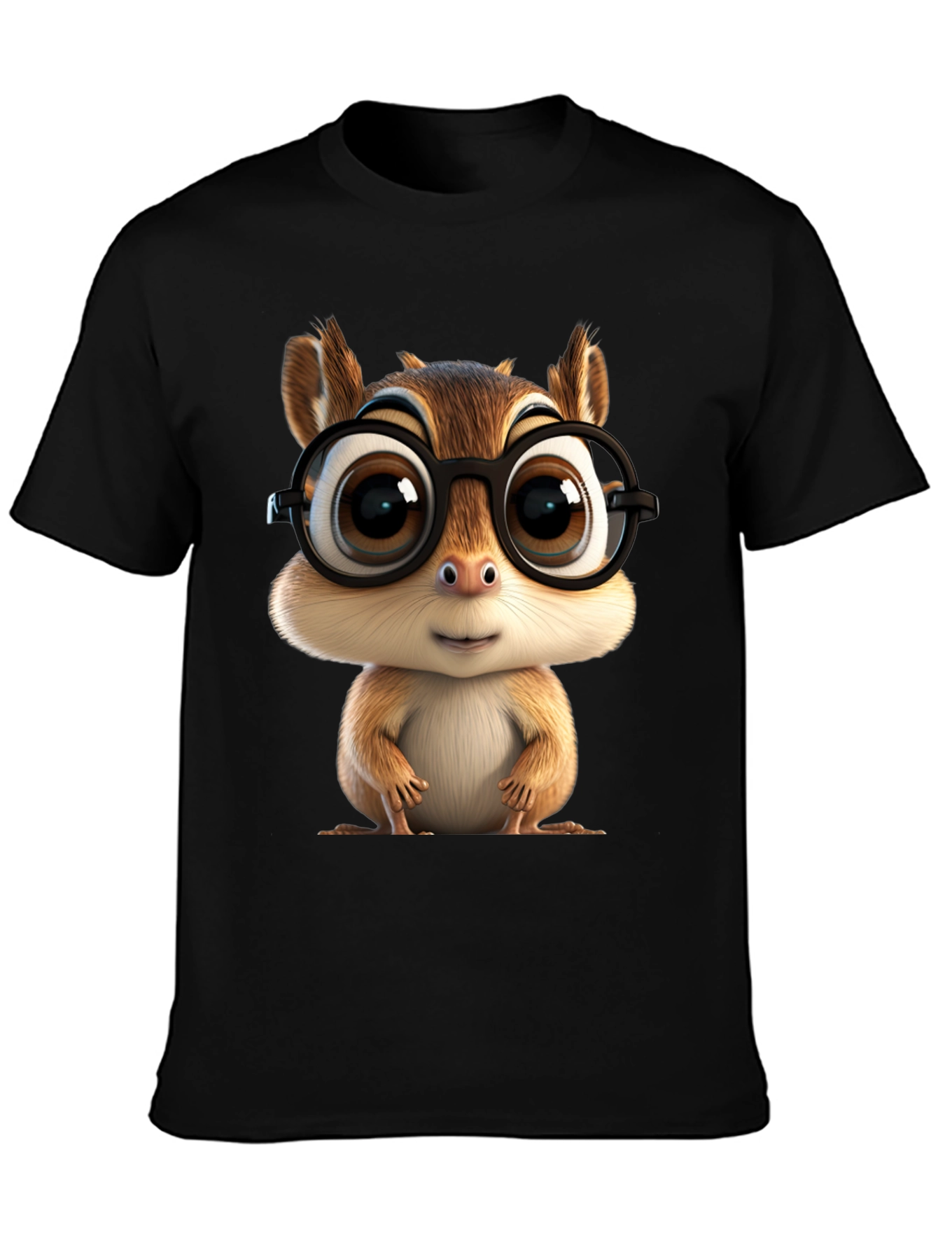 Cute Chipmunk T-Shirt with Glasses