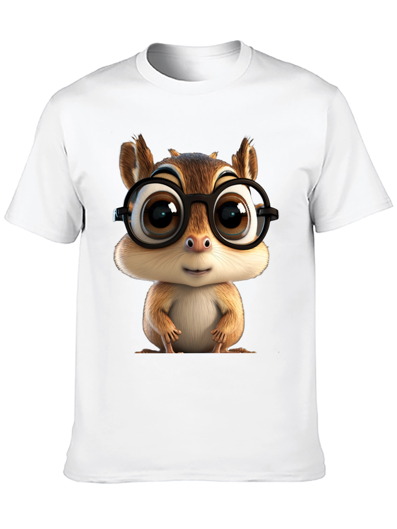 Cute Chipmunk T-Shirt with Glasses
