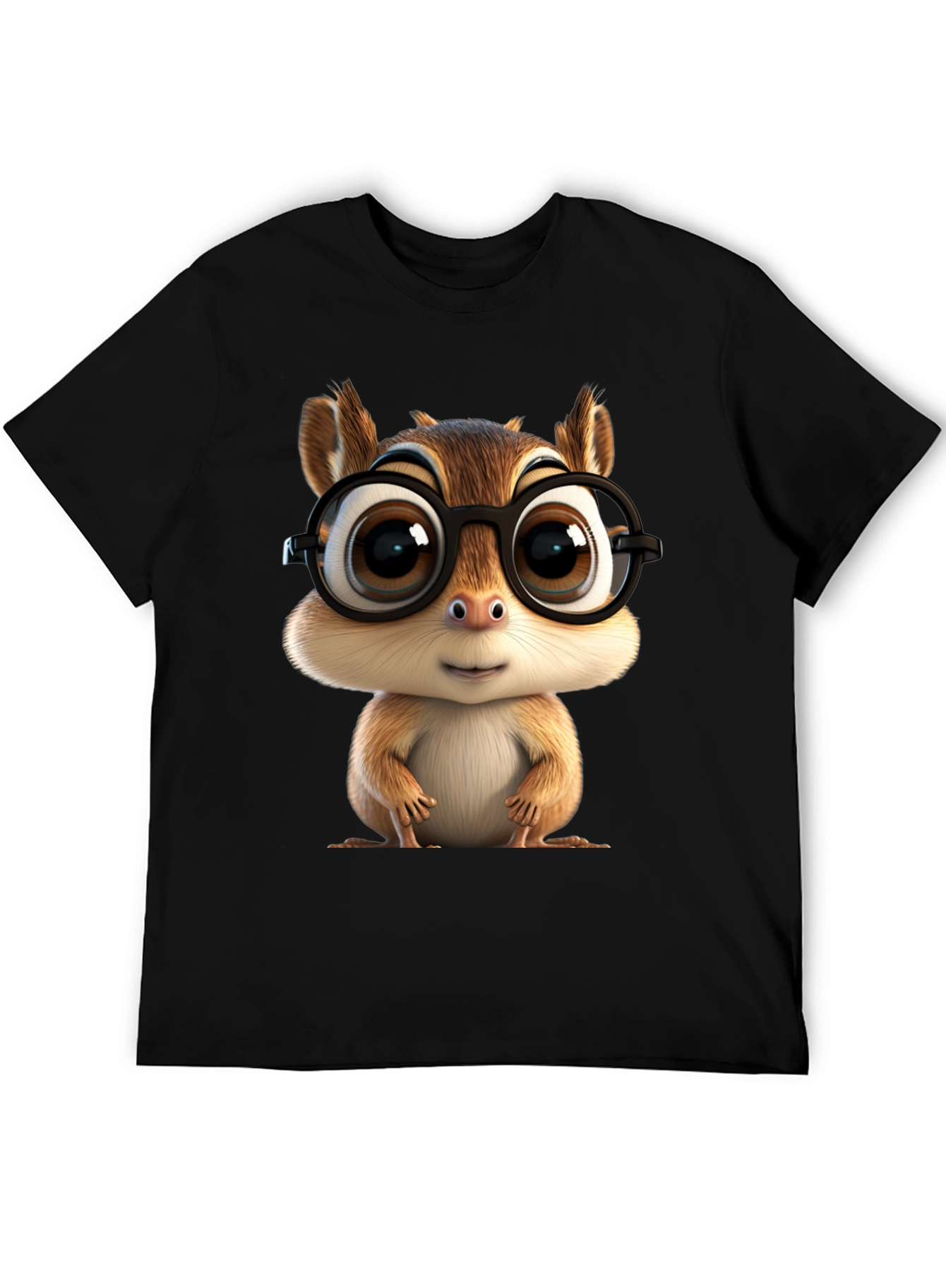 Cute Chipmunk T-Shirt with Glasses