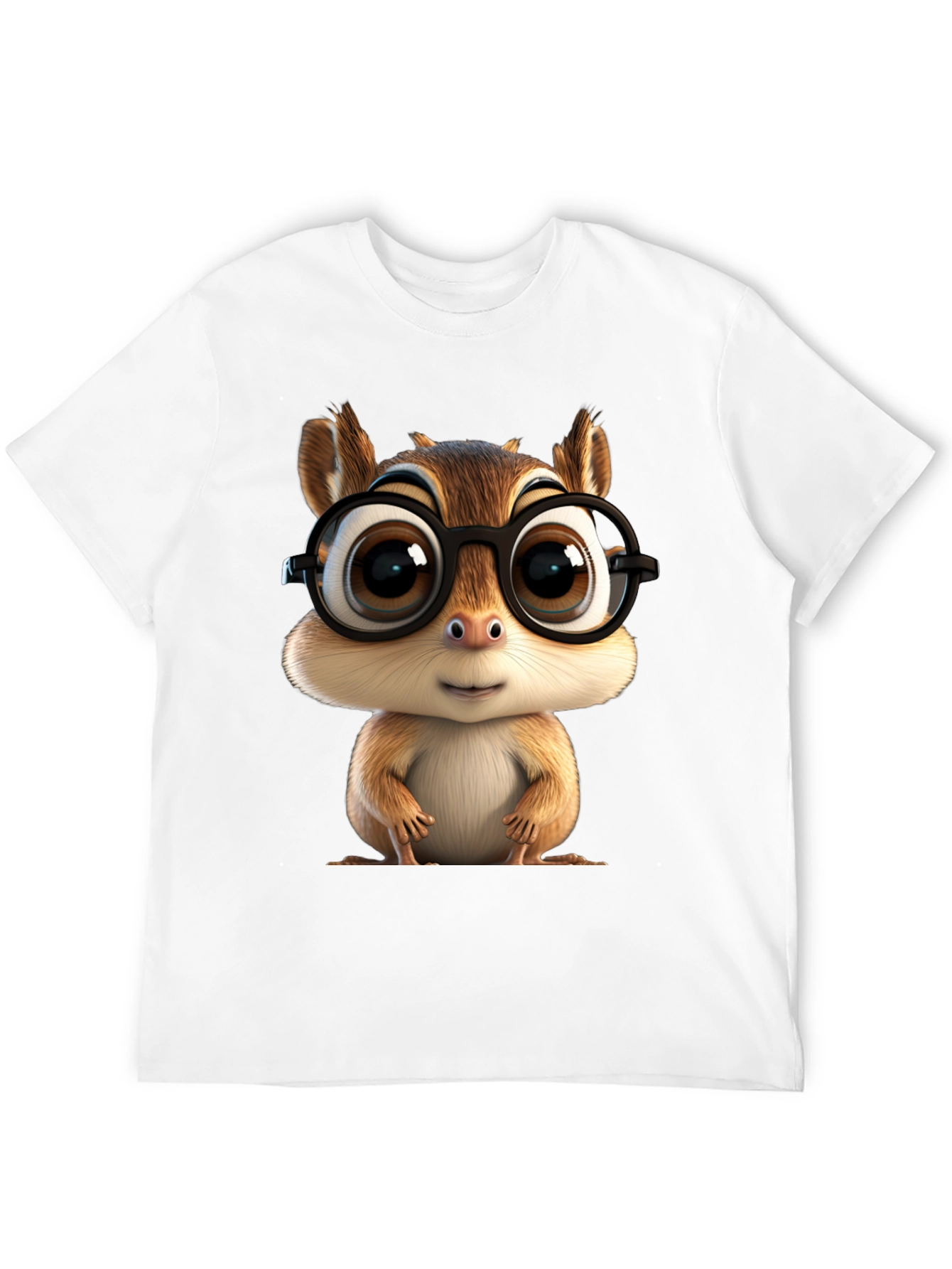 Cute Chipmunk T-Shirt with Glasses