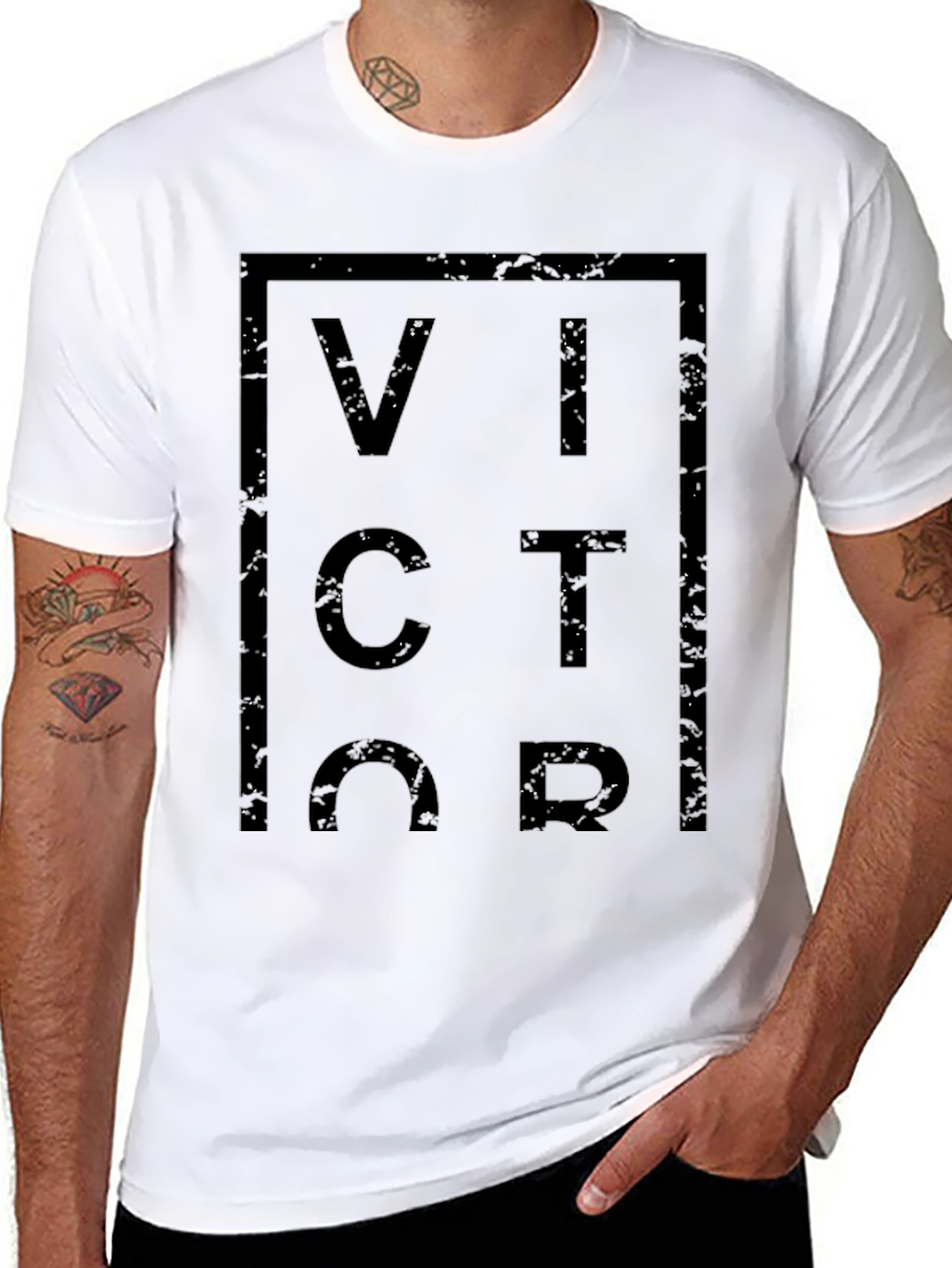 Victor Graphic Tee - Modern Black T-Shirt