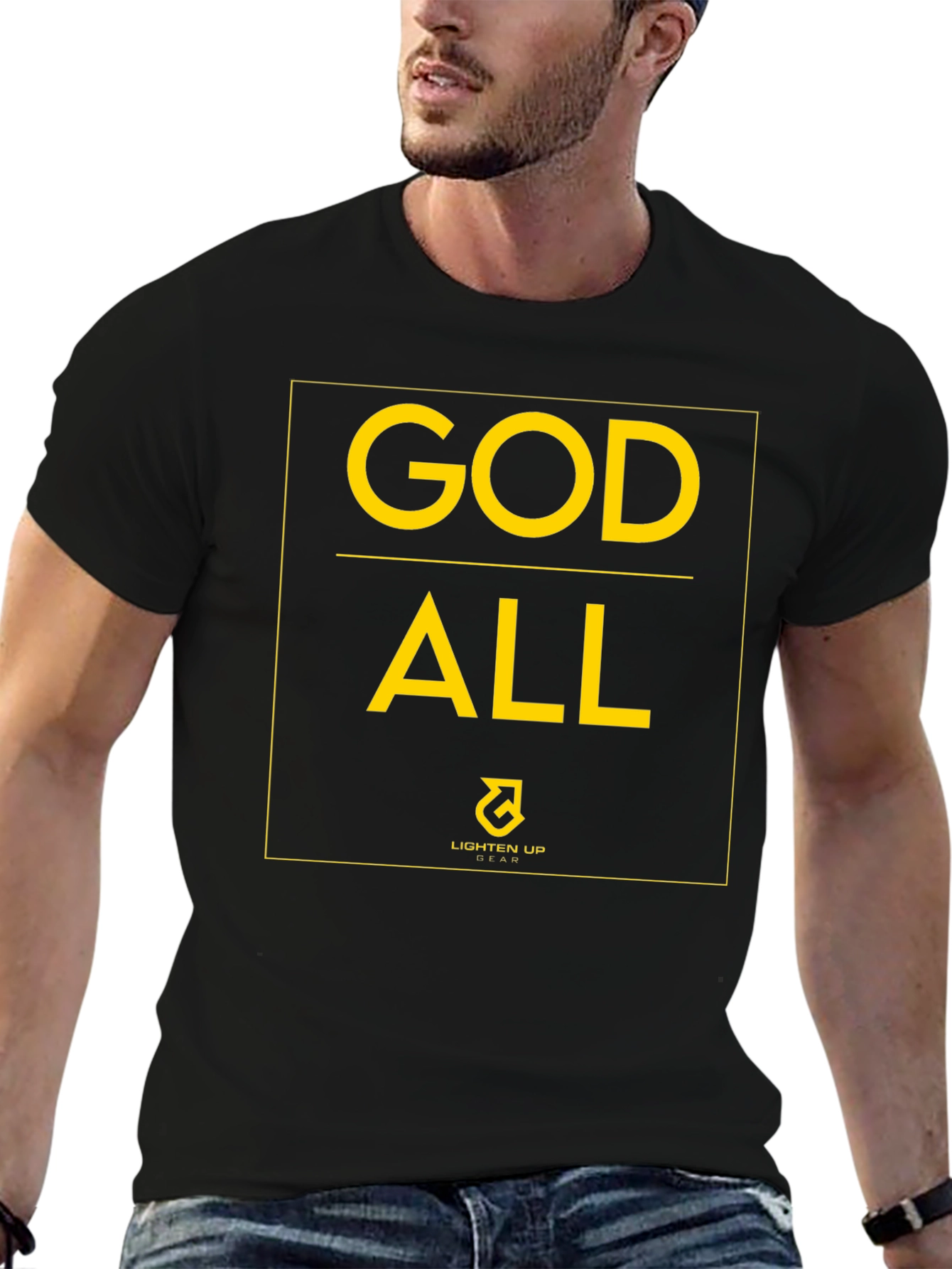 God All Lighten Up Gear Black T-Shirt