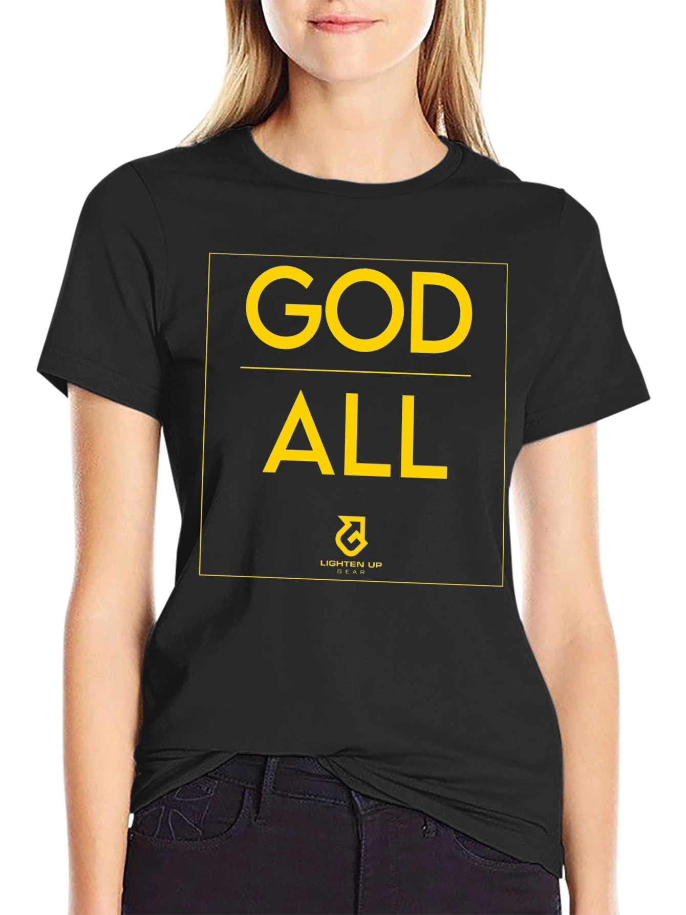 God All Lighten Up Gear Black T-Shirt