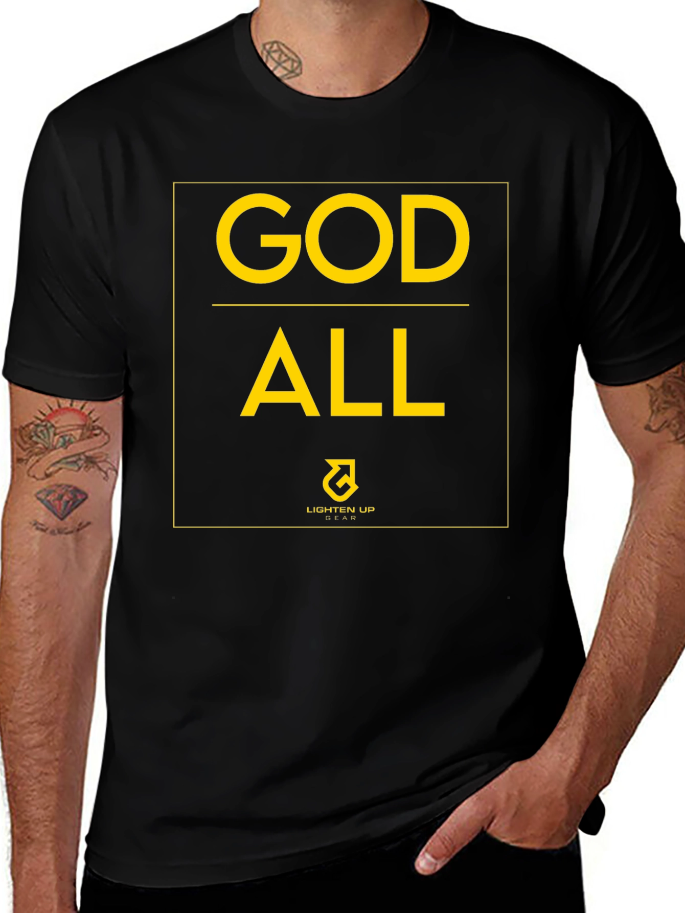 God All Lighten Up Gear Black T-Shirt