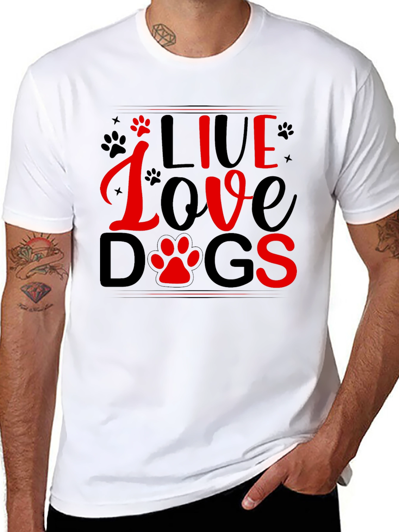 Live Love Dogs T-Shirt - Black Tee