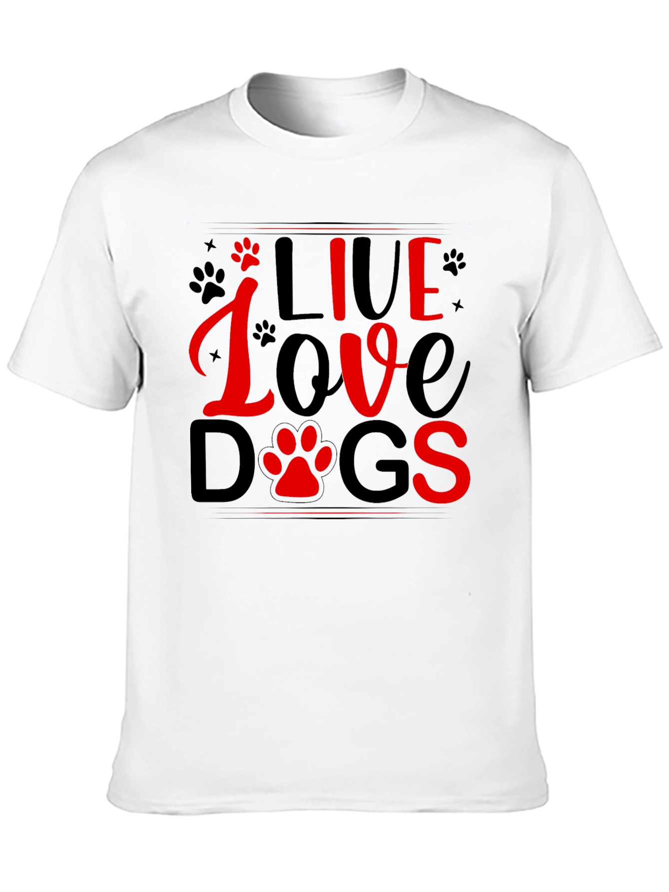 Live Love Dogs T-Shirt - Black Tee