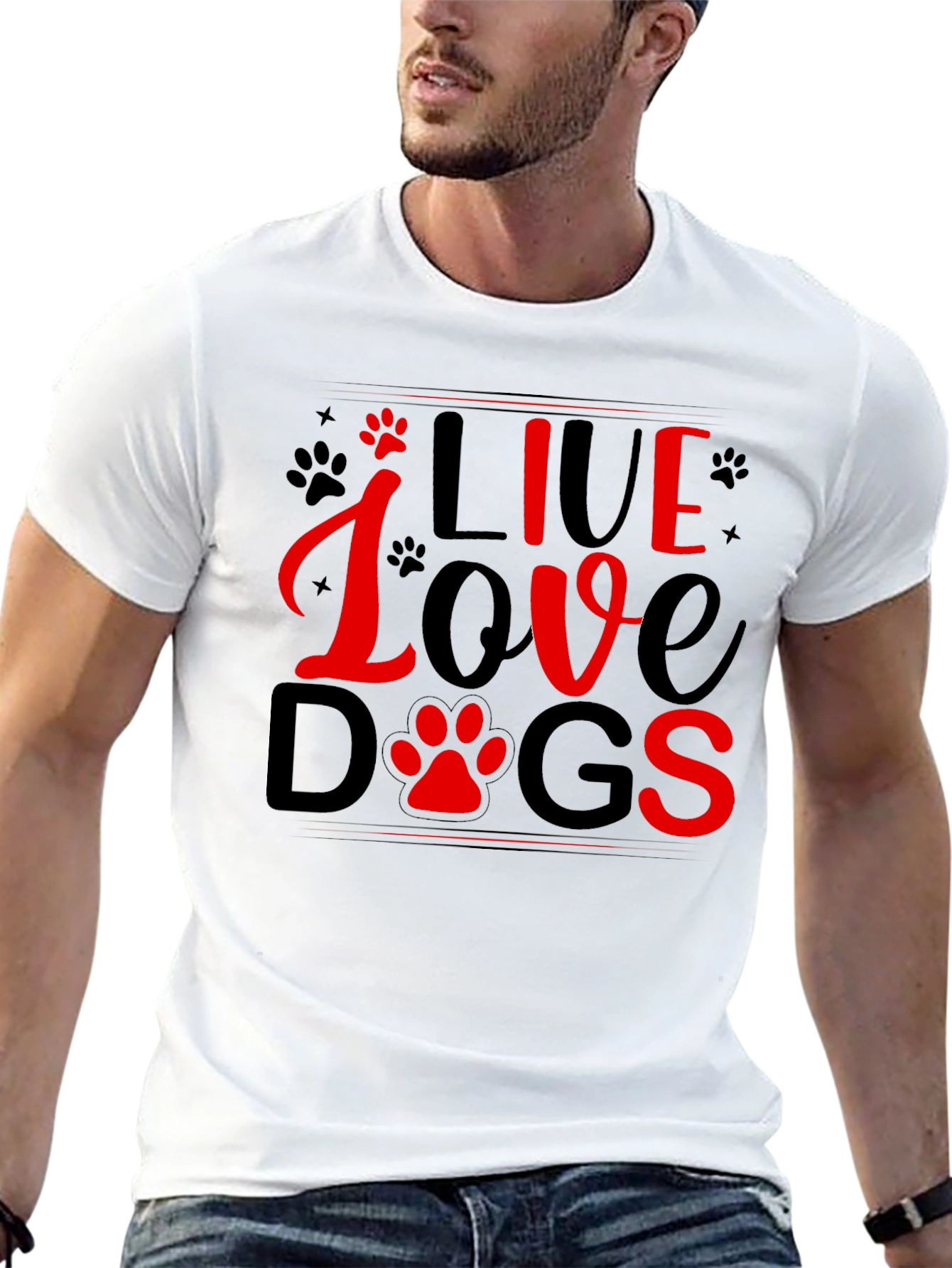 Live Love Dogs T-Shirt - Black Tee