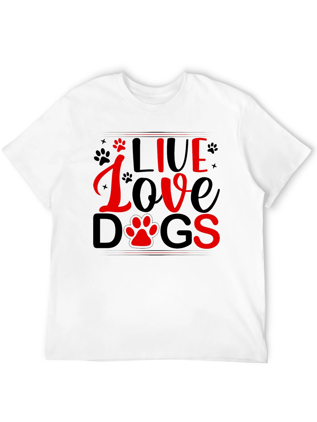 Live Love Dogs T-Shirt - Black Tee