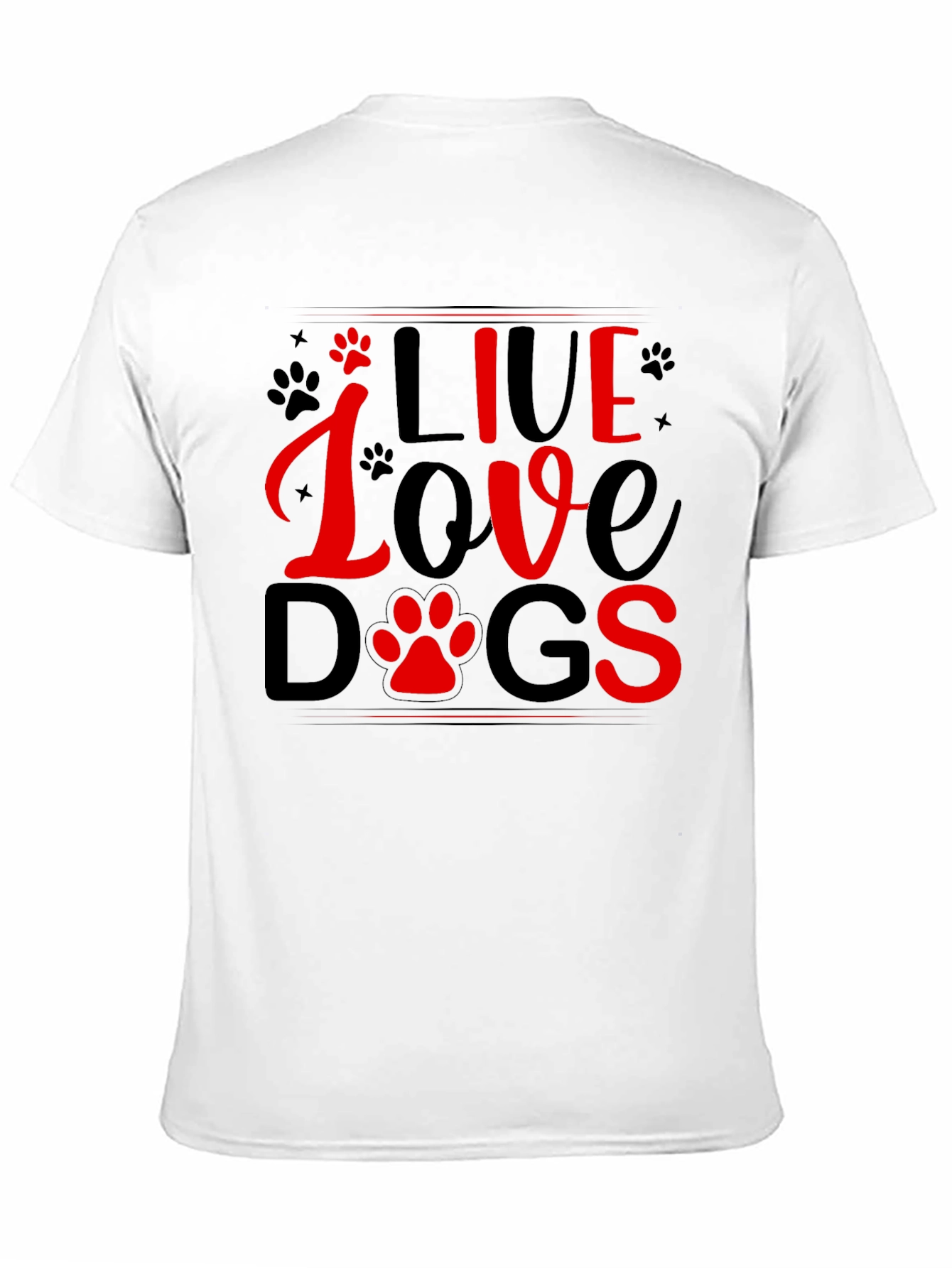Live Love Dogs T-Shirt - Black Tee