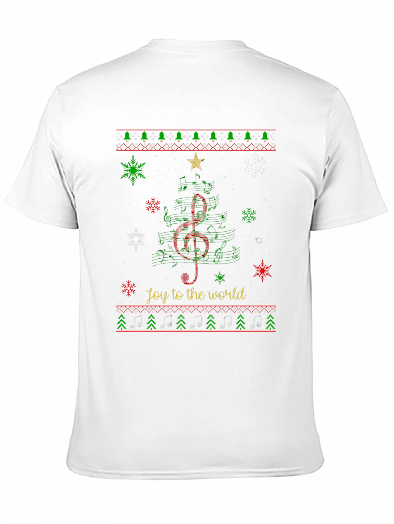 Joy to the World Christmas Music Tree T-Shirt