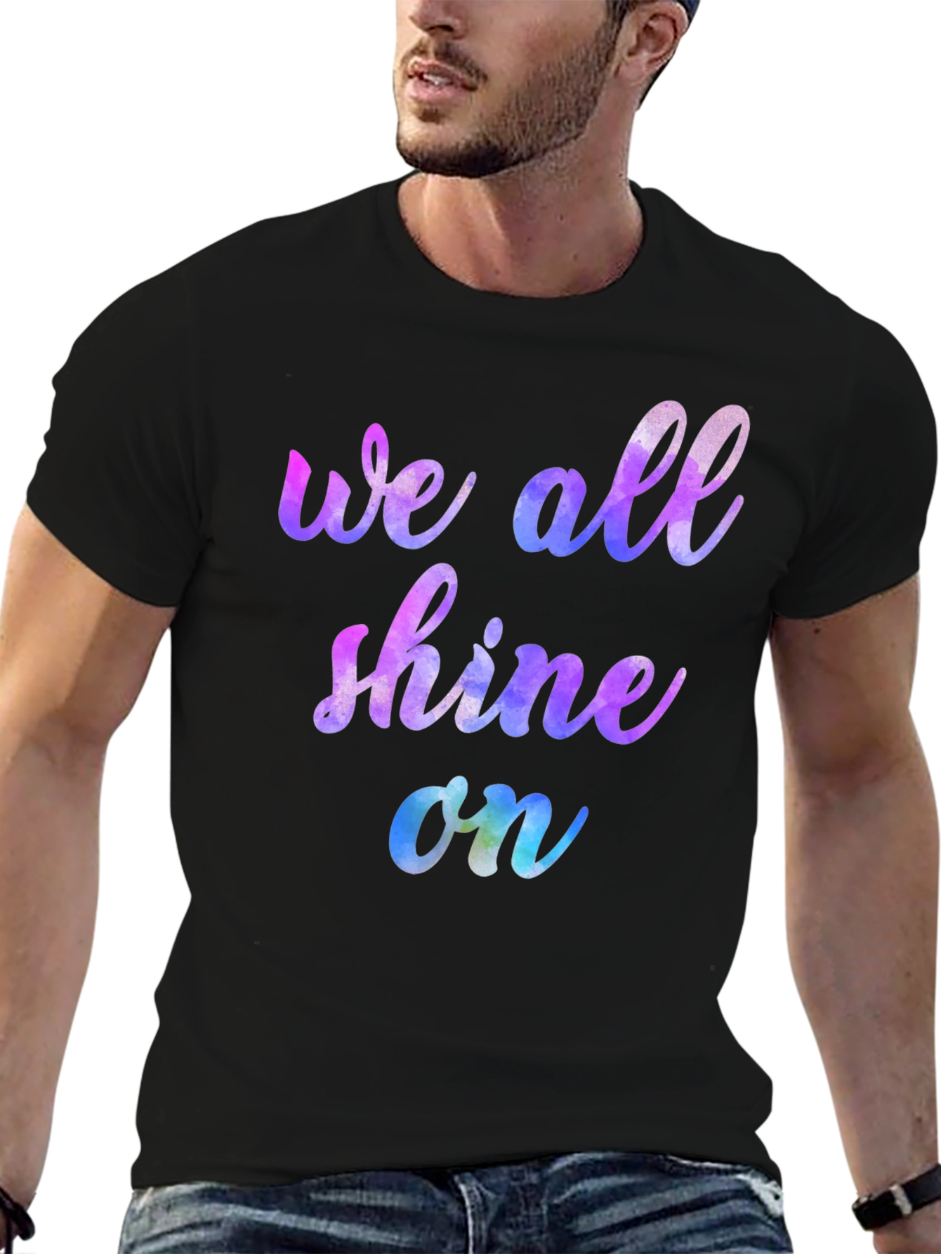 We All Shine On Graphic Tee - Black T-Shirt