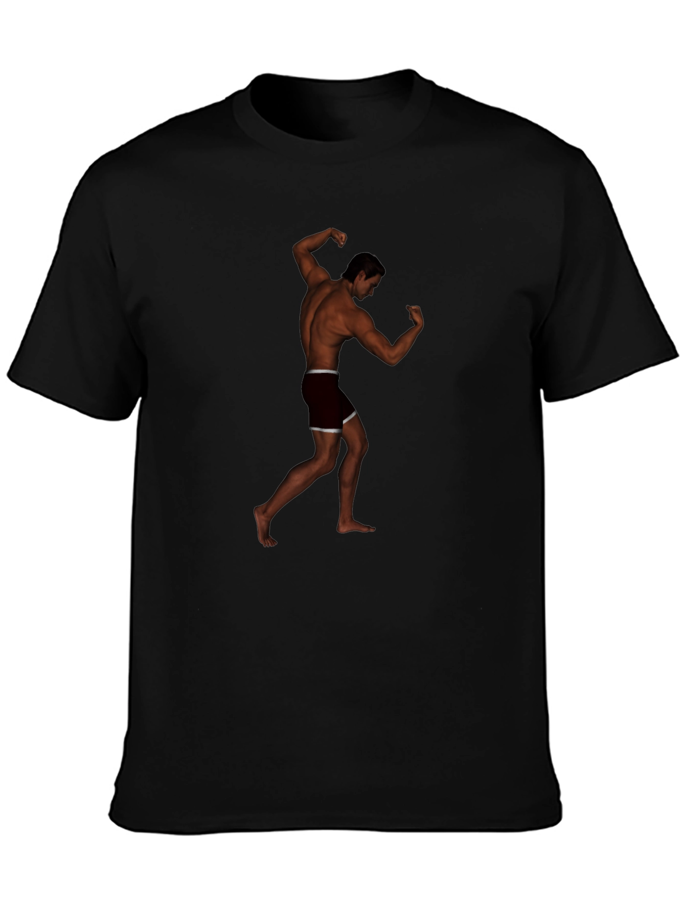 Bodybuilder Graphic Black Tee