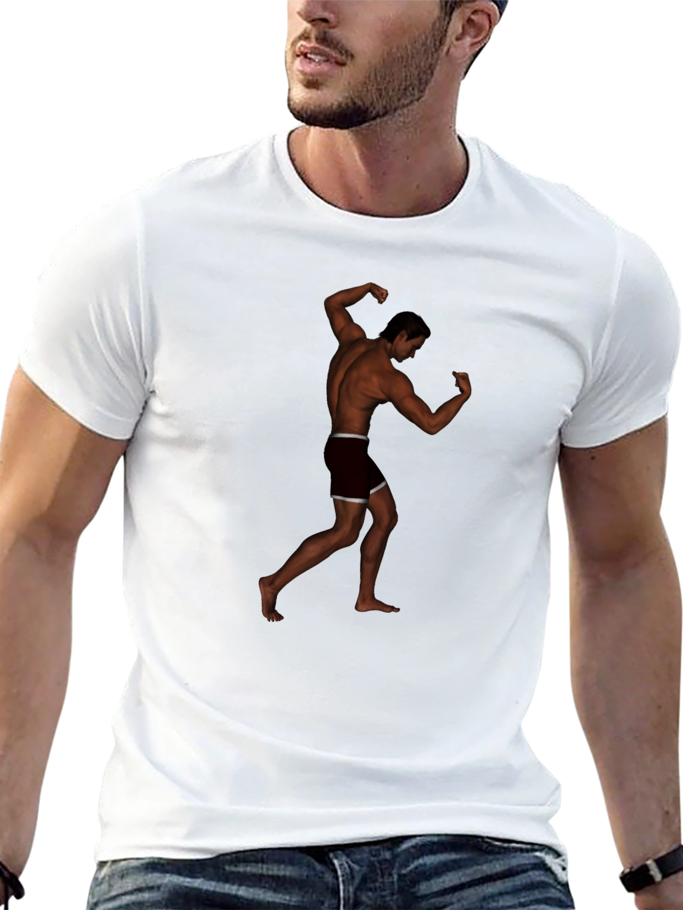 Bodybuilder Graphic Black Tee