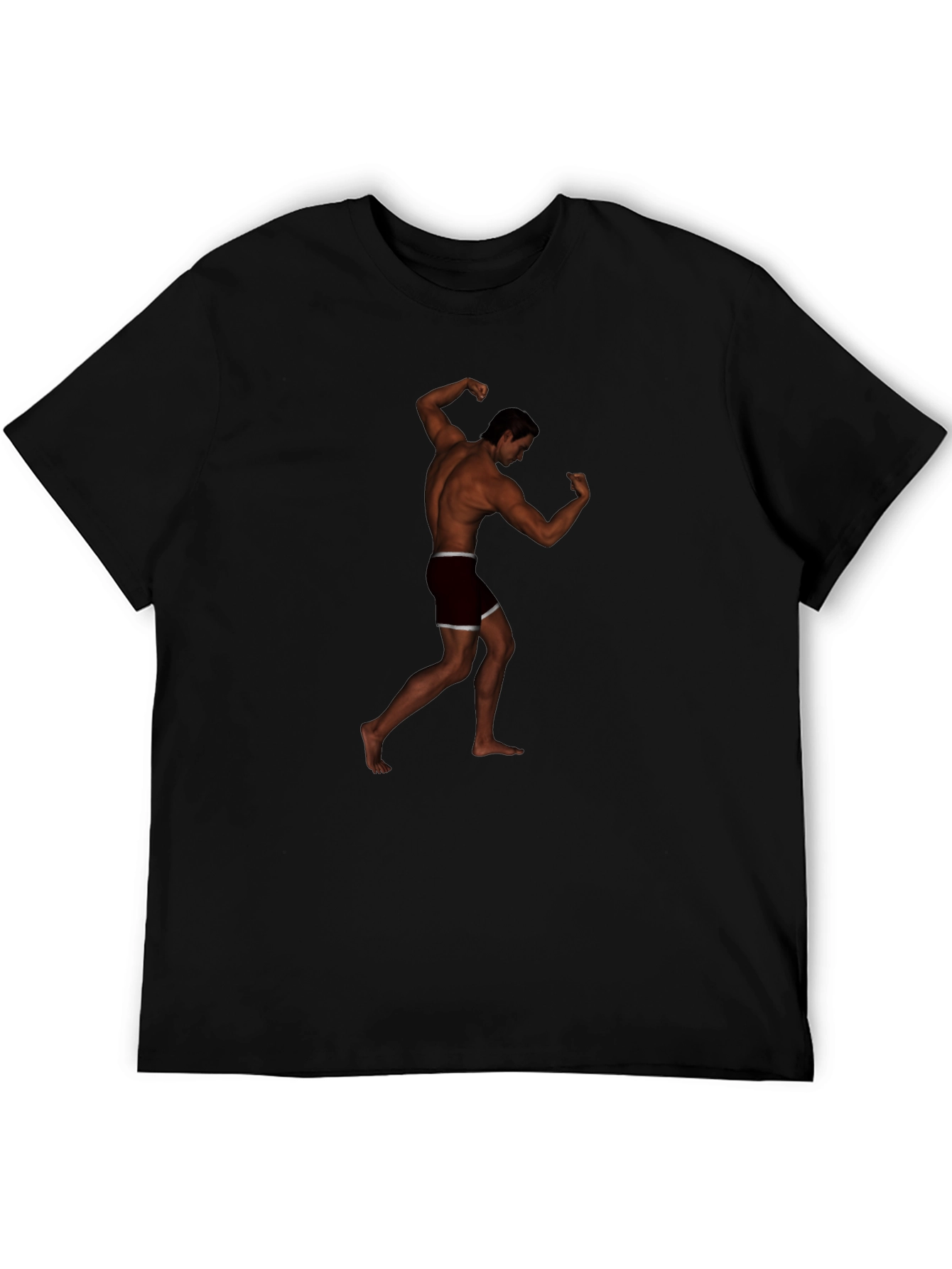 Bodybuilder Graphic Black Tee