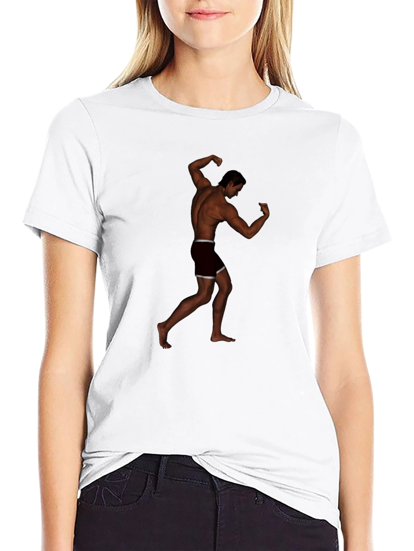 Bodybuilder Graphic Black Tee