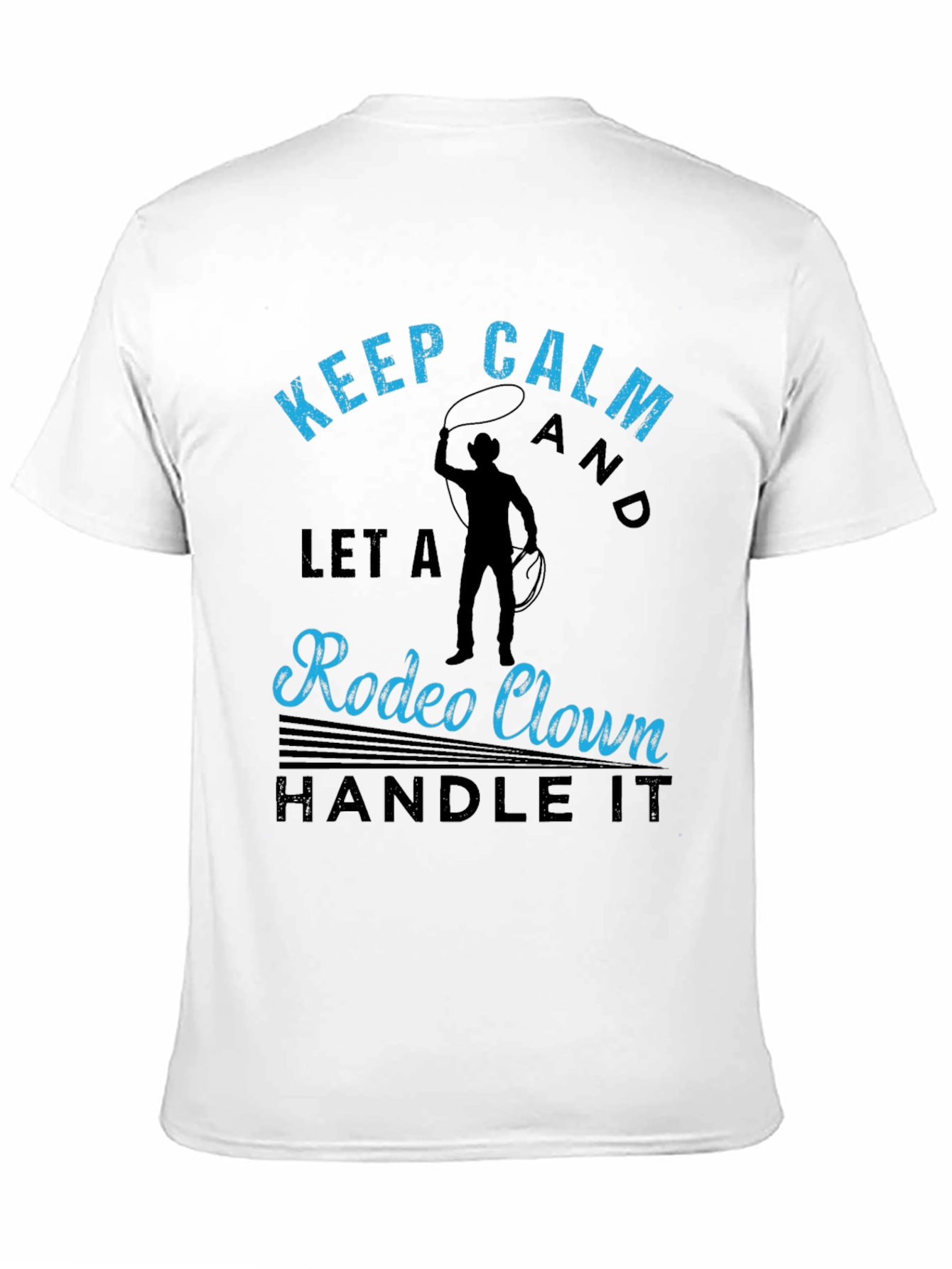Keep Calm Rodeo Clown Black Graphic Tee