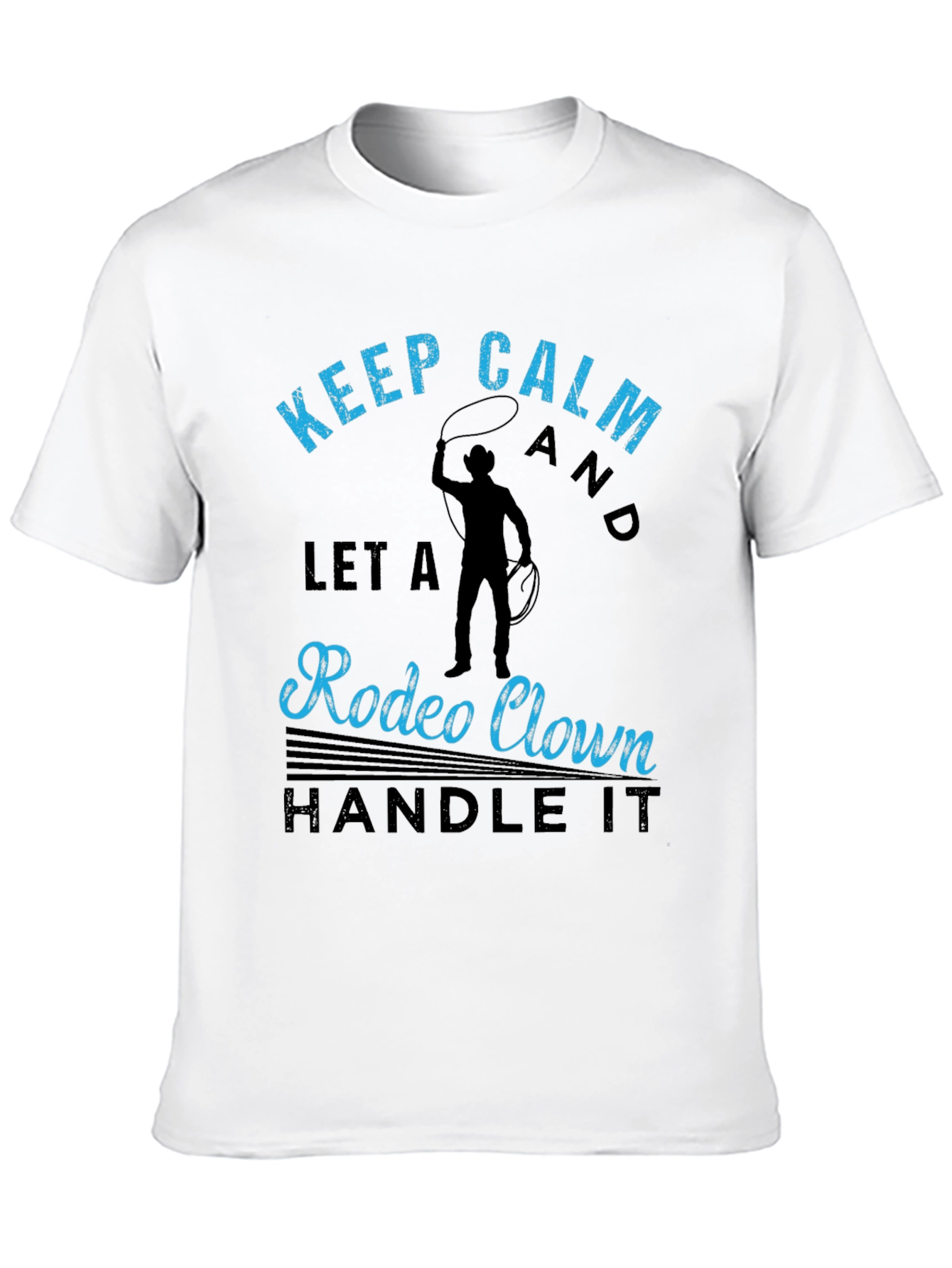 Keep Calm Rodeo Clown Black Graphic Tee