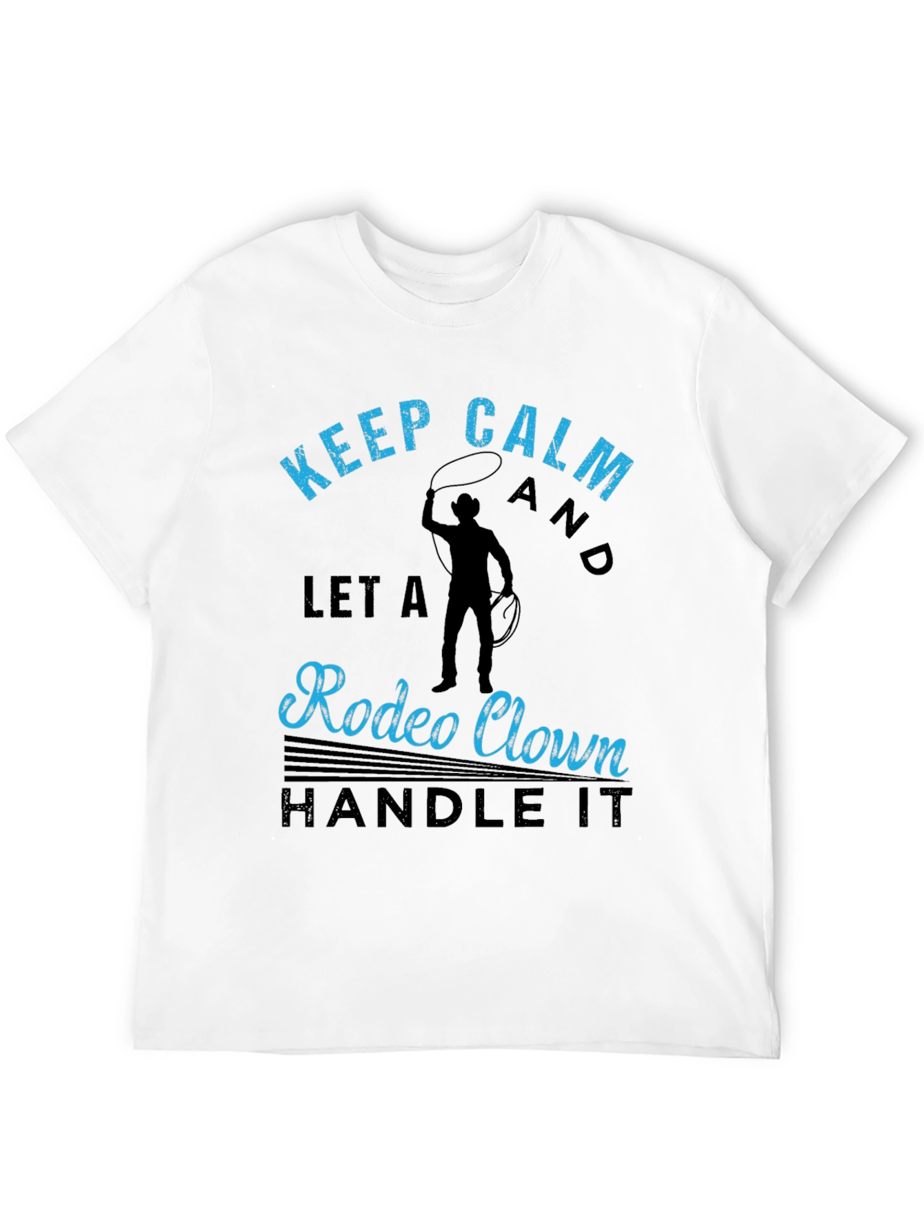 Keep Calm Rodeo Clown Black Graphic Tee