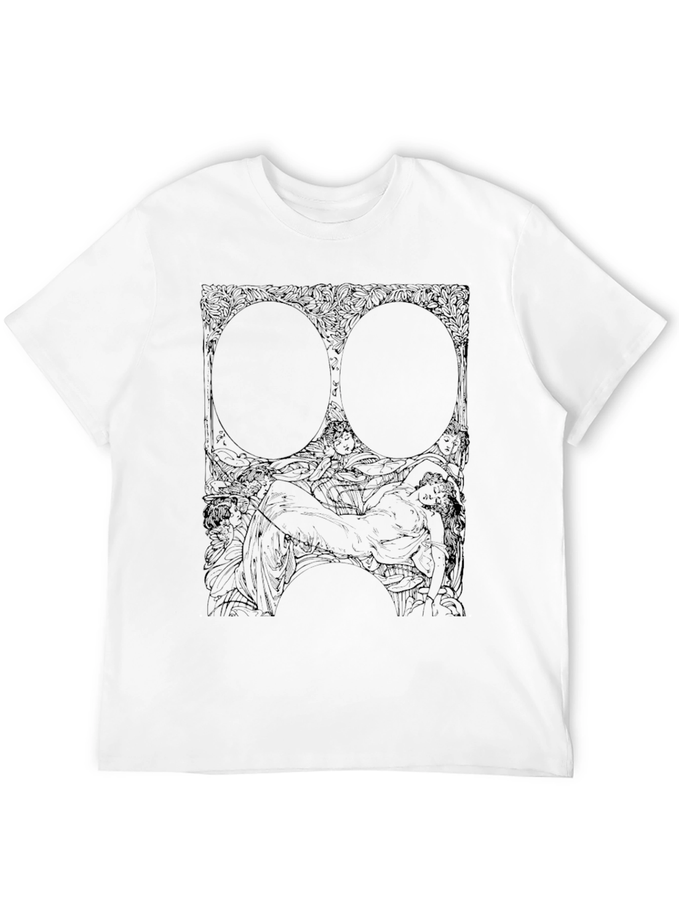 Unique Graphic Print Black Tee