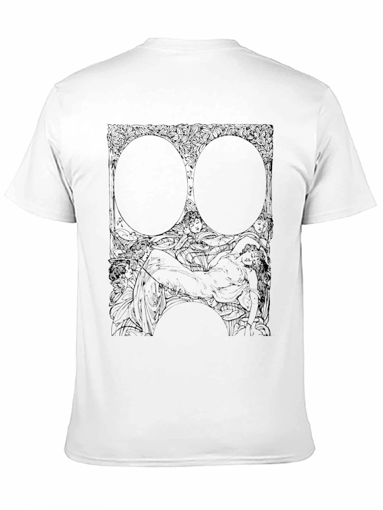 Unique Graphic Print Black Tee