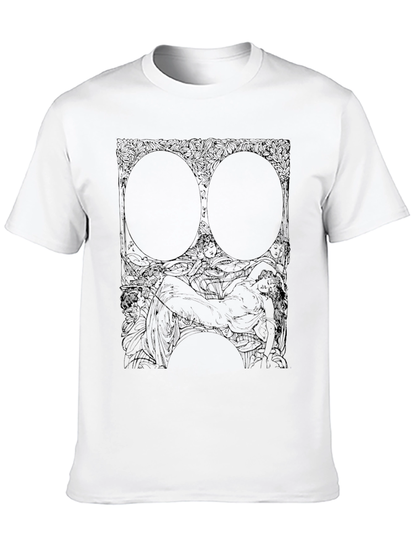 Unique Graphic Print Black Tee