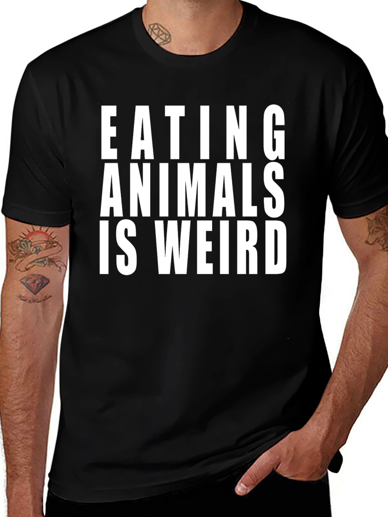 Eating Animals is Weird T-Shirt - Vegan Activism