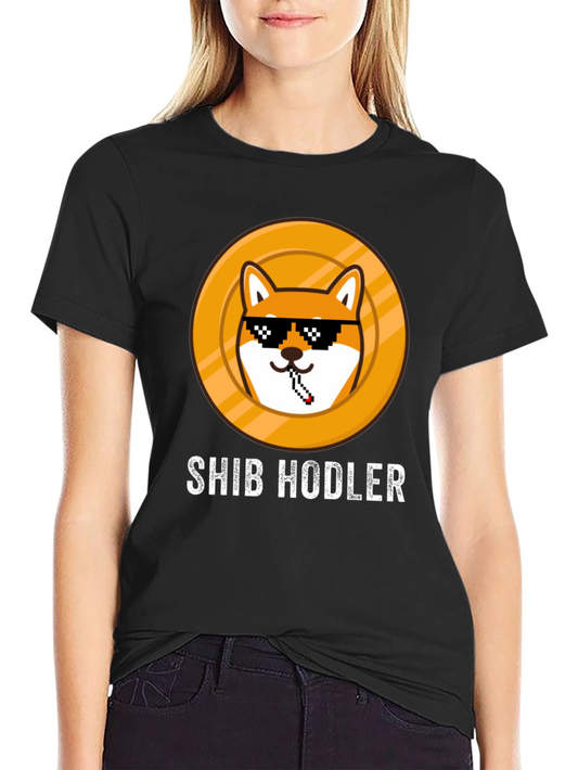 Shib Hodler Graphic T-Shirt - Crypto Meme Tee