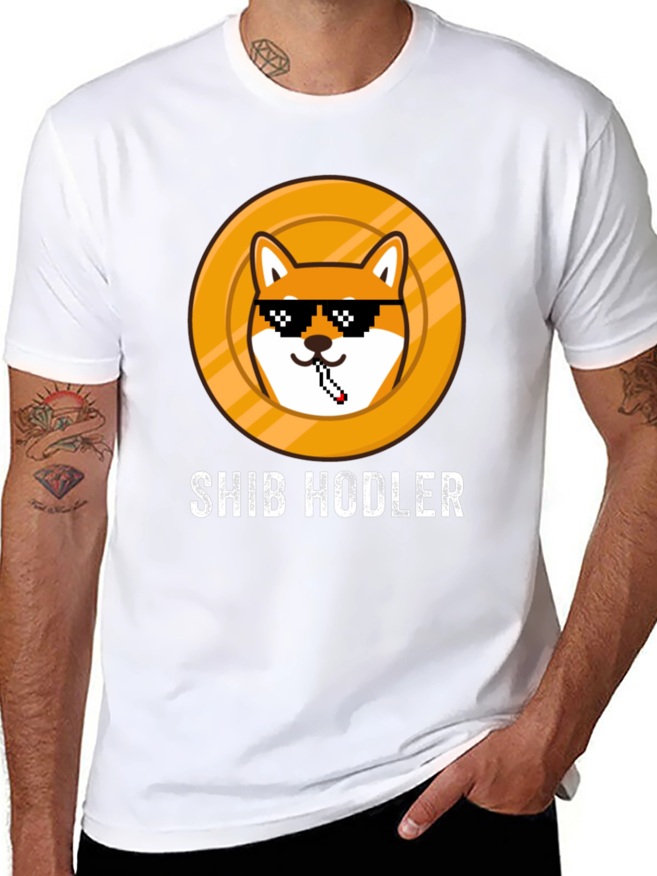 Shib Hodler Graphic T-Shirt - Crypto Meme Tee