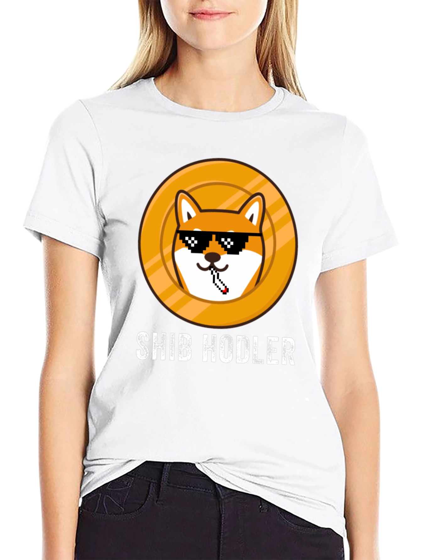 Shib Hodler Graphic T-Shirt - Crypto Meme Tee