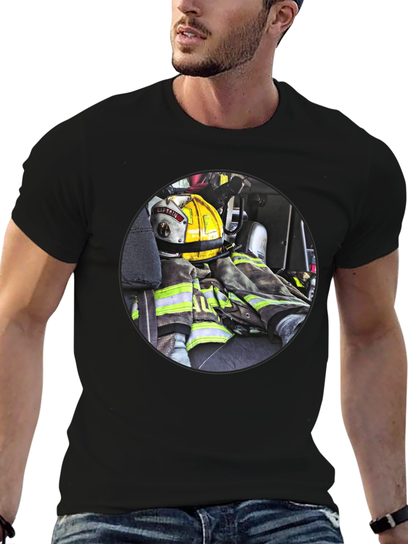 Firefighter Gear Graphic Tee - Bold & Durable