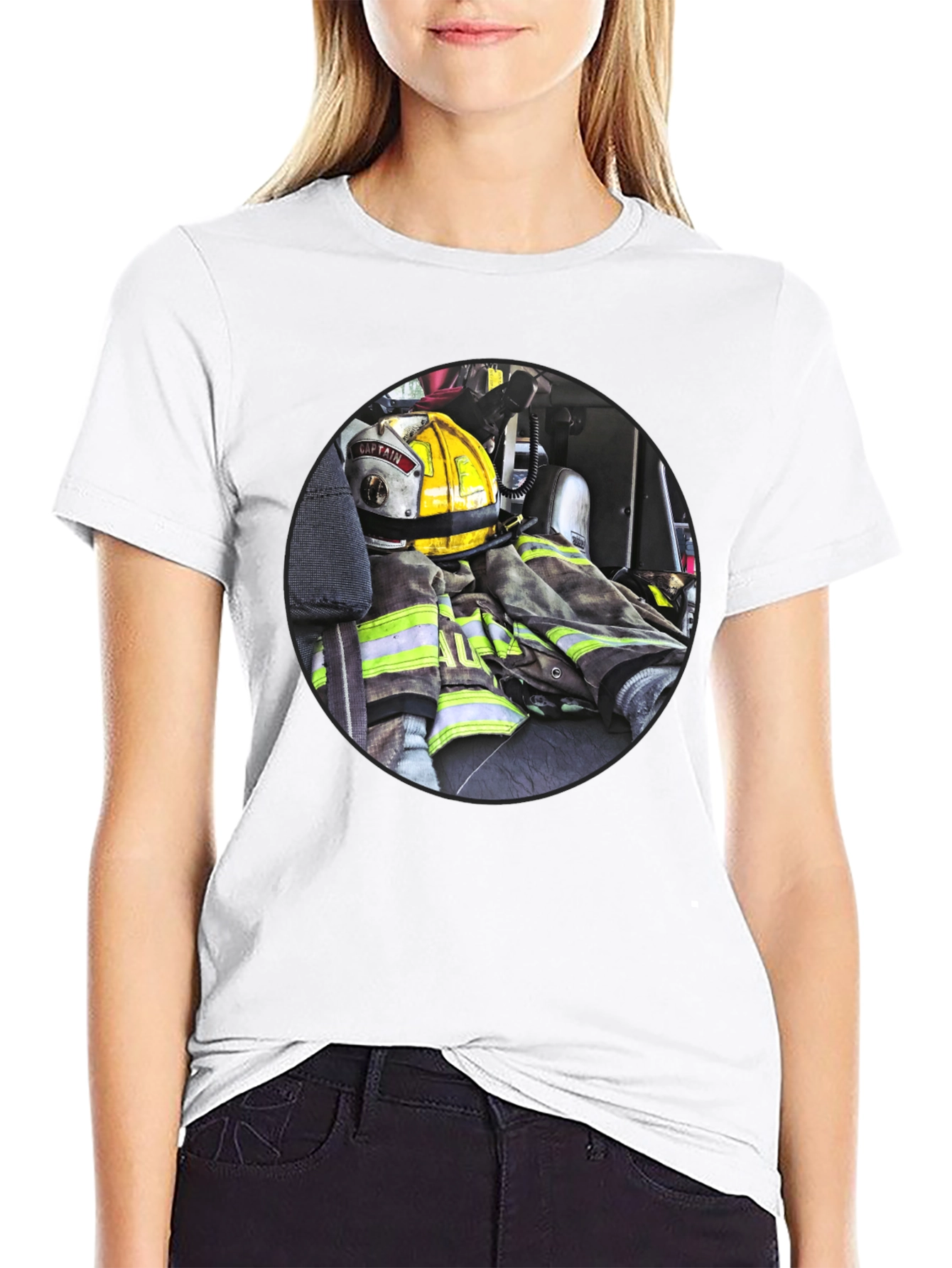 Firefighter Gear Graphic Tee - Bold & Durable