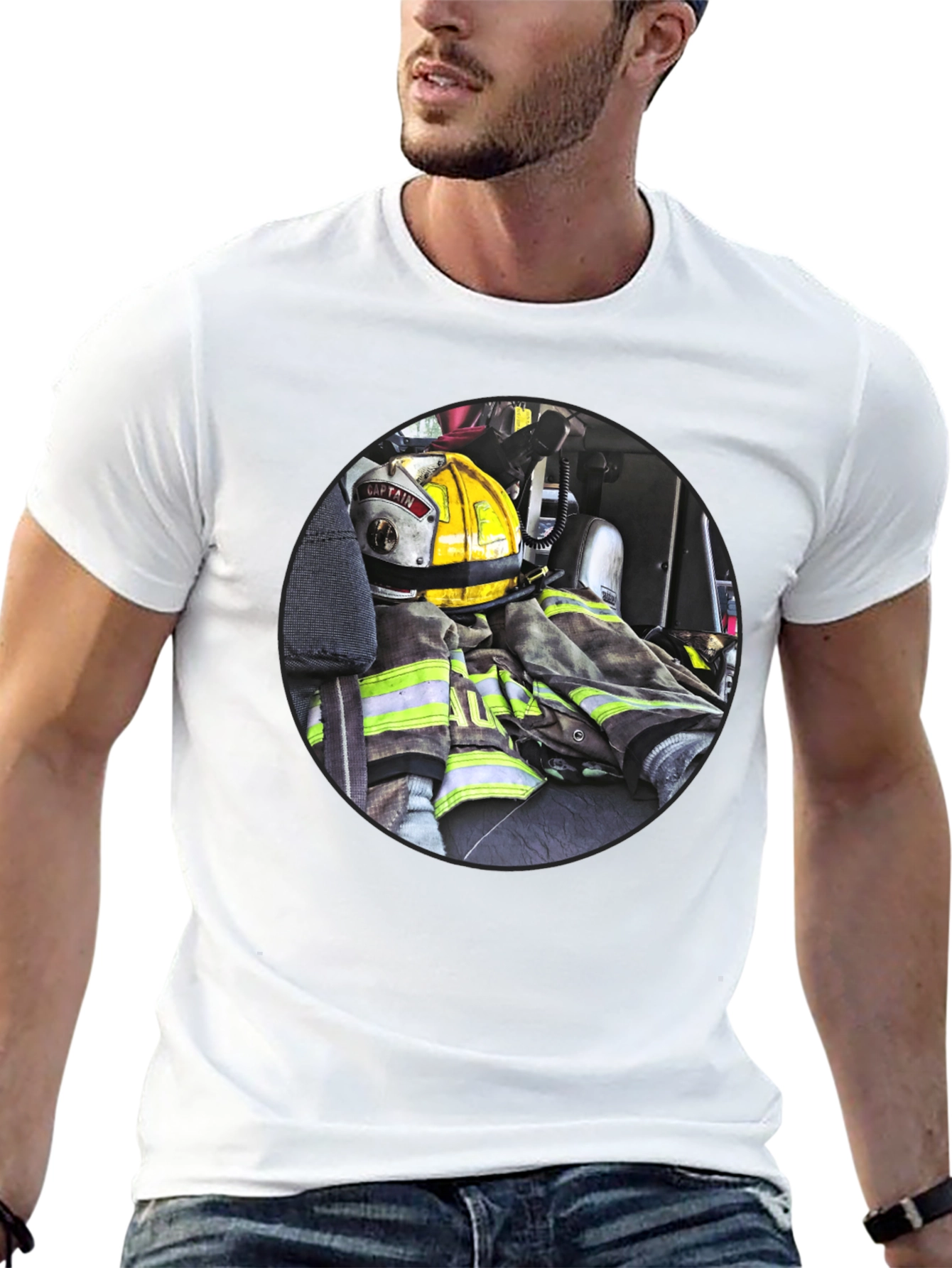 Firefighter Gear Graphic Tee - Bold & Durable