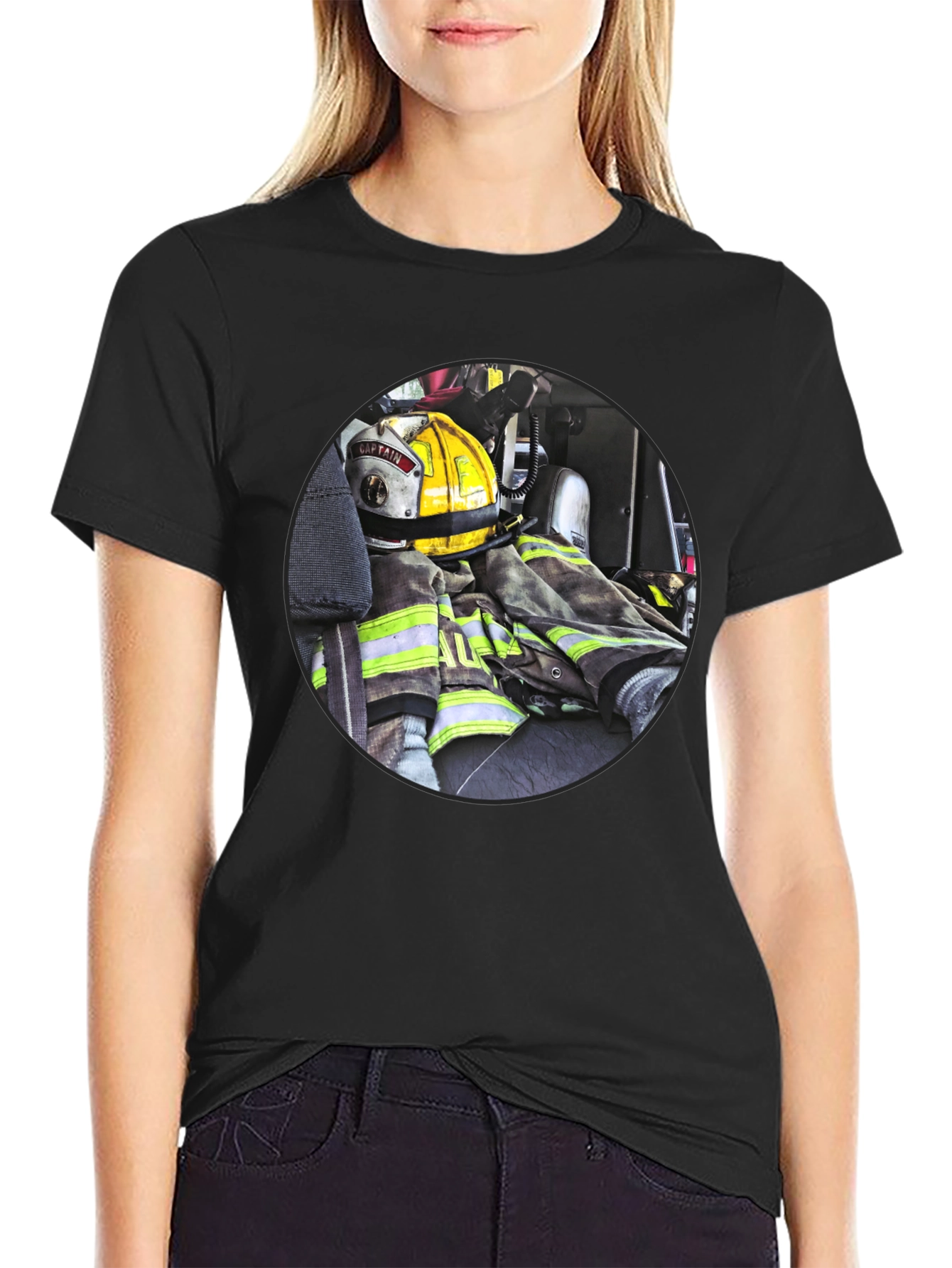 Firefighter Gear Graphic Tee - Bold & Durable