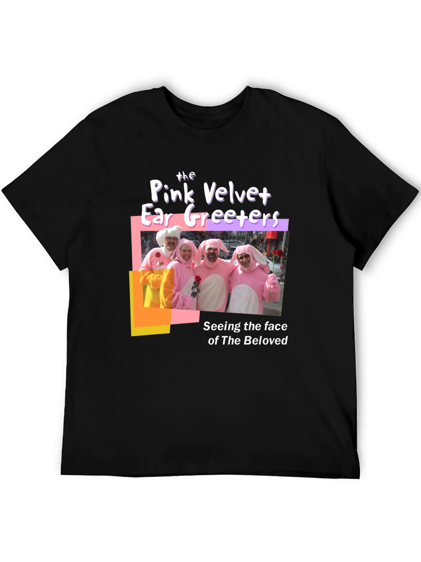 Pink Velvet Ear Greeters Graphic T-Shirt