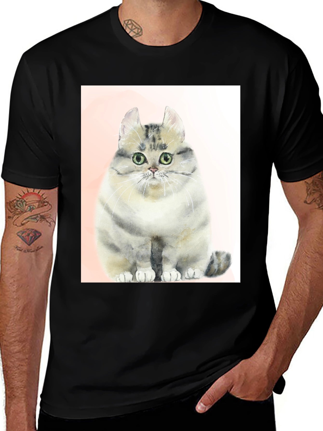 Cute Cat Graphic Tee - Unique Design