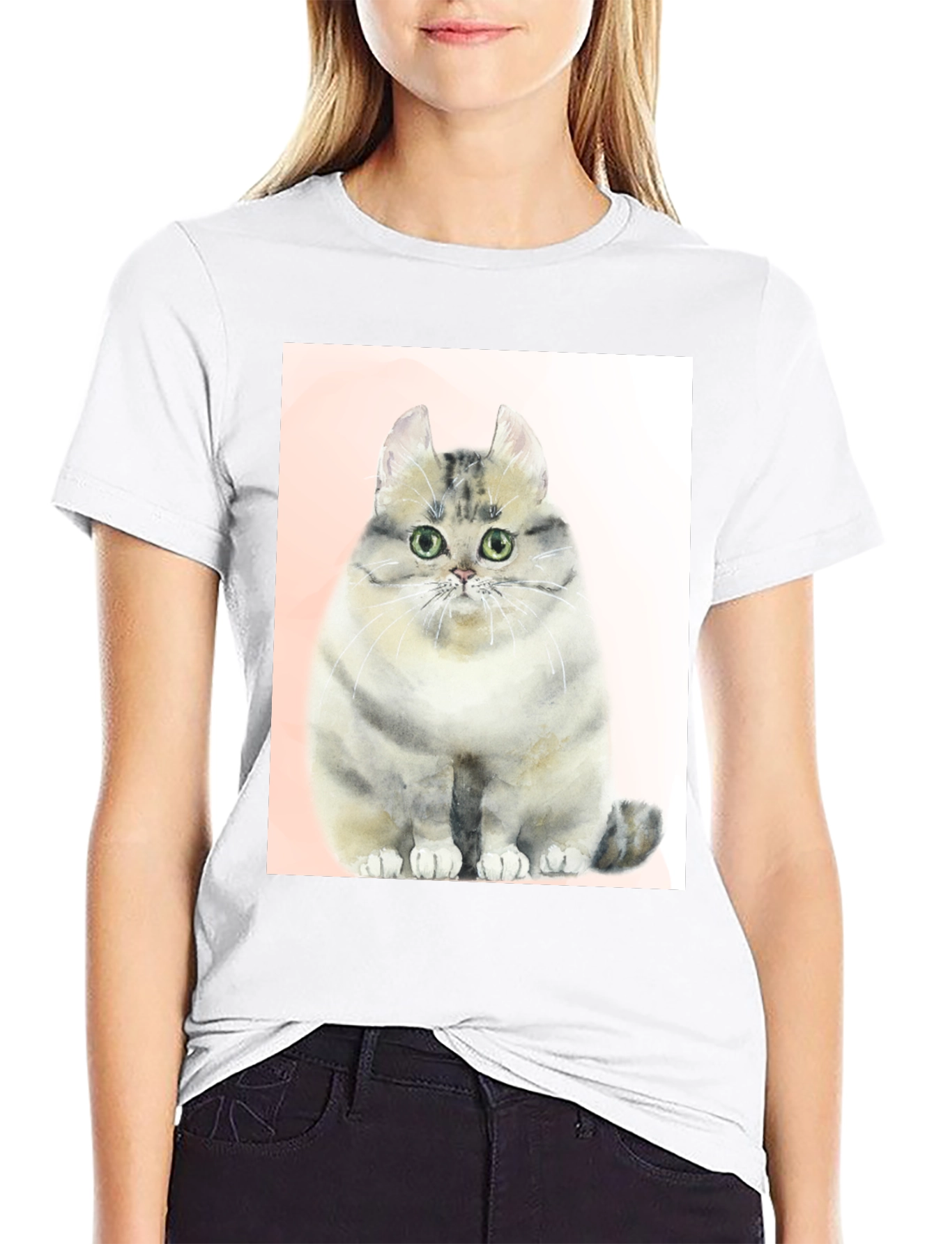 Cute Cat Graphic Tee - Unique Design