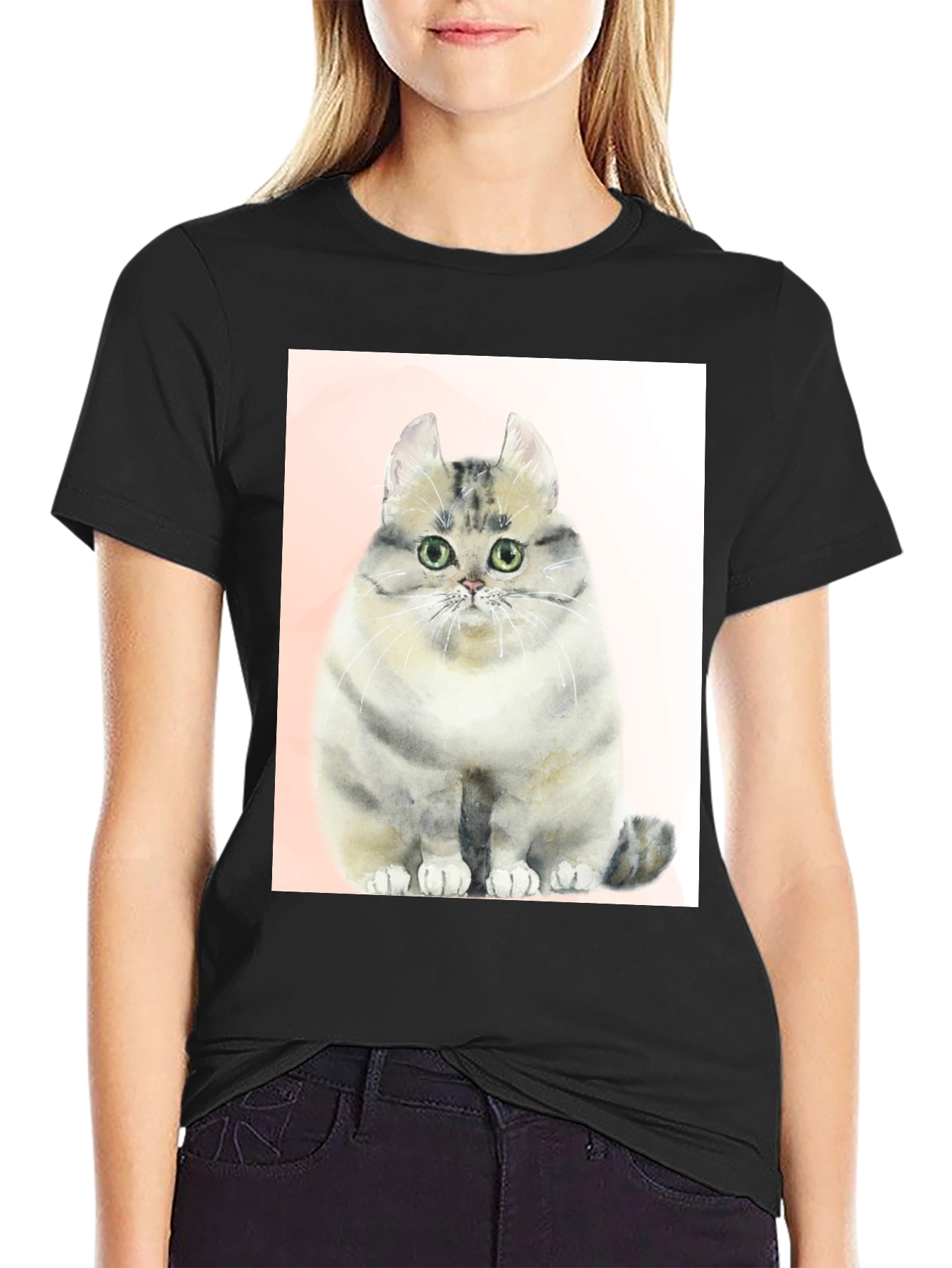 Cute Cat Graphic Tee - Unique Design