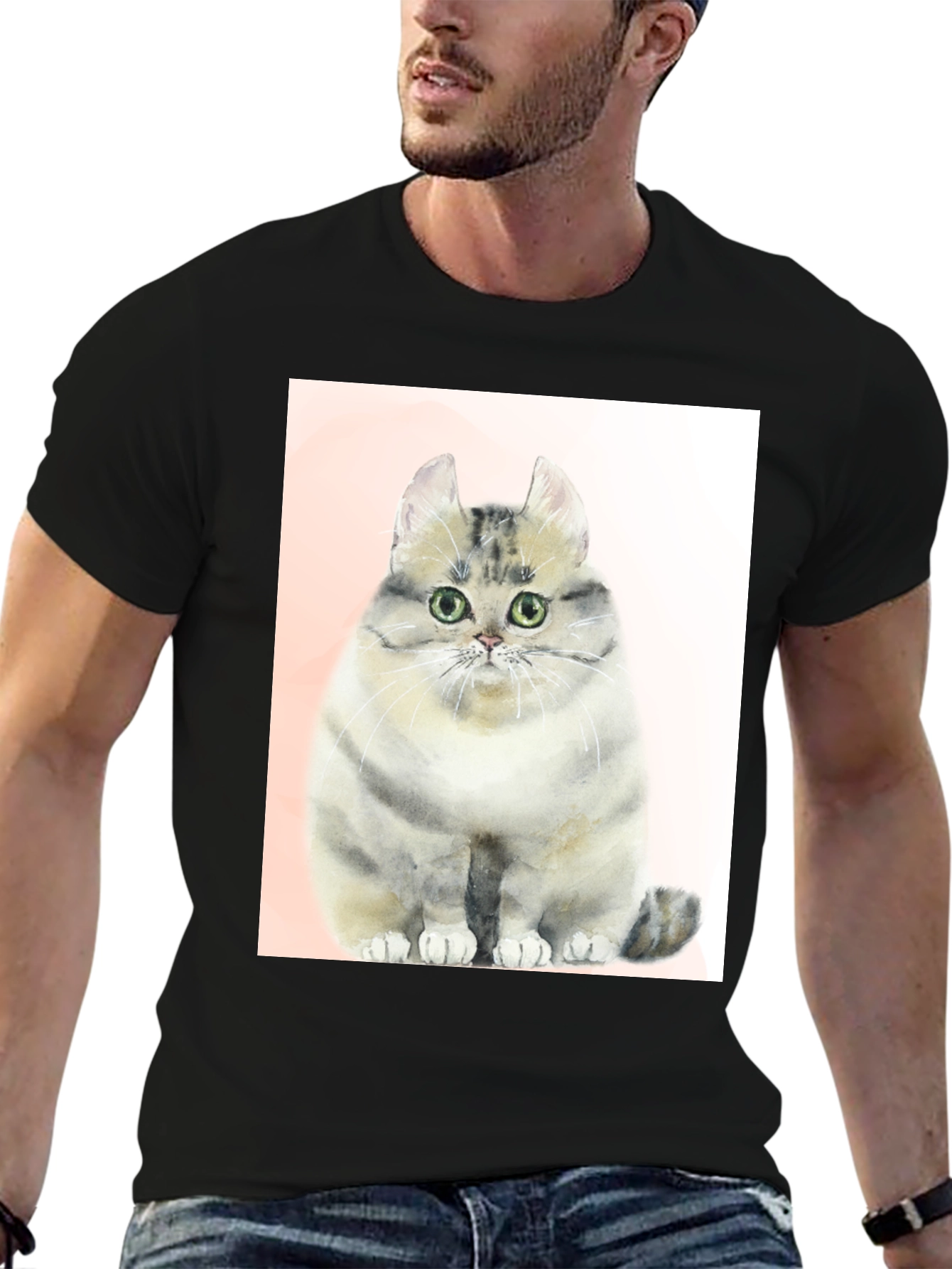 Cute Cat Graphic Tee - Unique Design