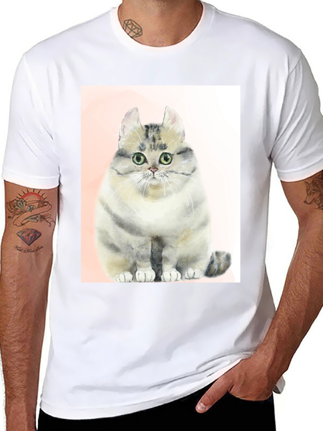 Cute Cat Graphic Tee - Unique Design